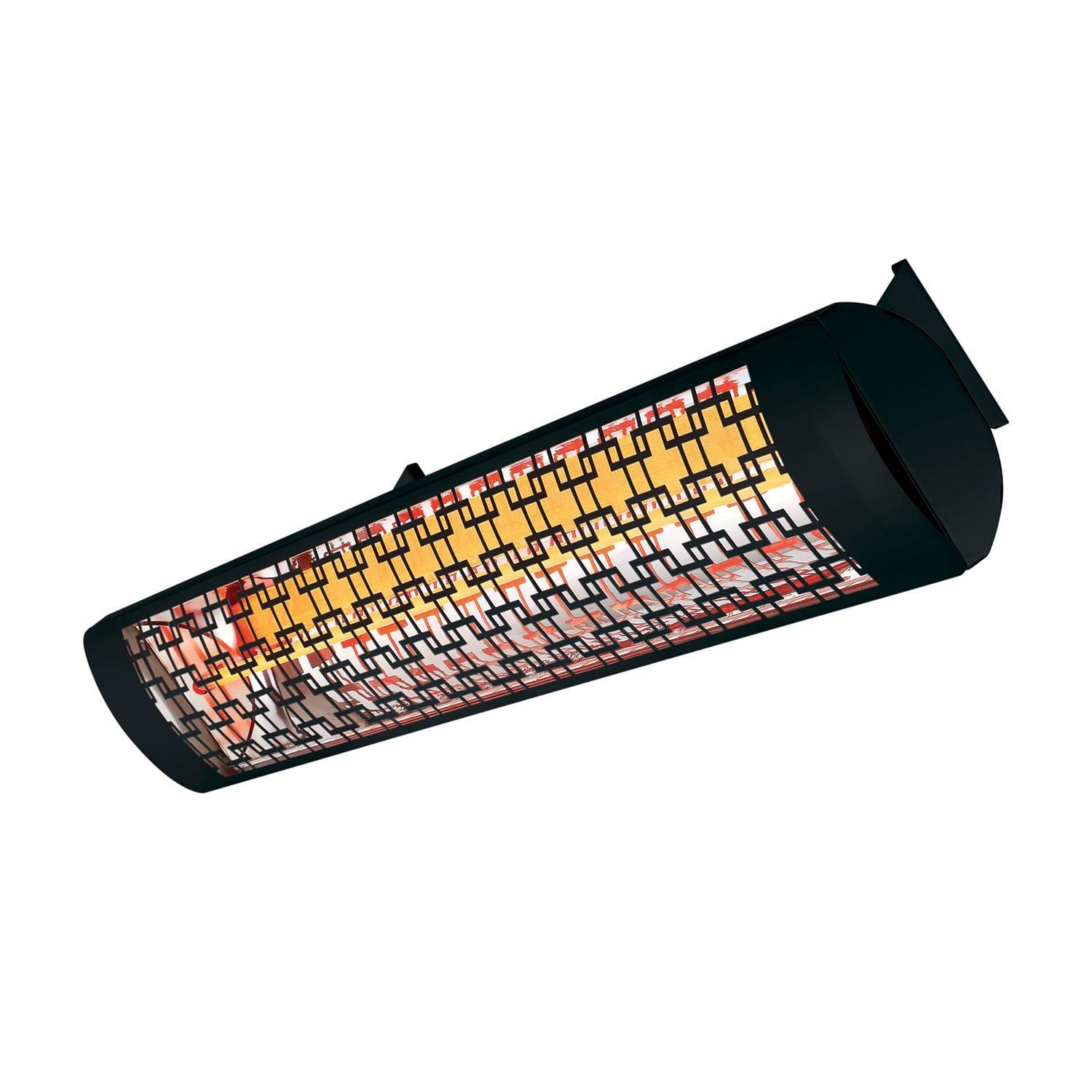 Eurofase EF30277B5 Brix Series 61 Inch 3000 Watt Single Element Marine Grade 277V Electric Patio Heater in Black - Tilted - Side View - White Background thumbnail