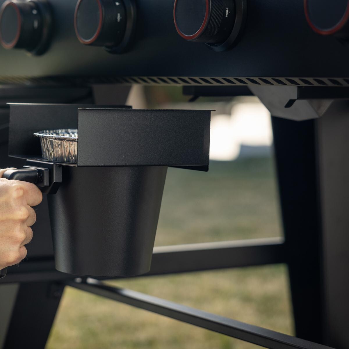 Camp Chef FTG36 36 Inch Gridiron Griddle - Grease Trap - Detail thumbnail