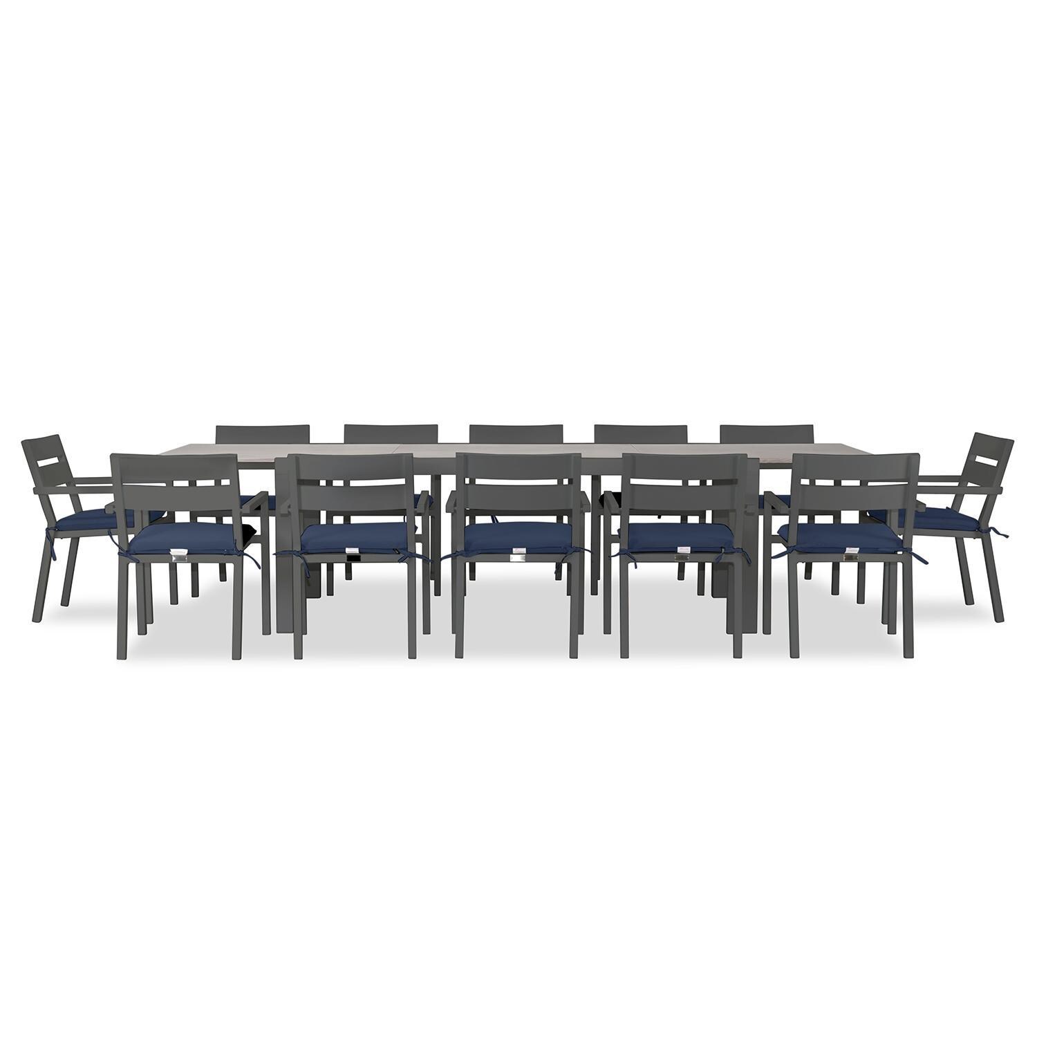 Calm Bay 13 Pc Extendable Dining Set in Slate/Spectrum Indigo by Lakeview - White Background 3 thumbnail