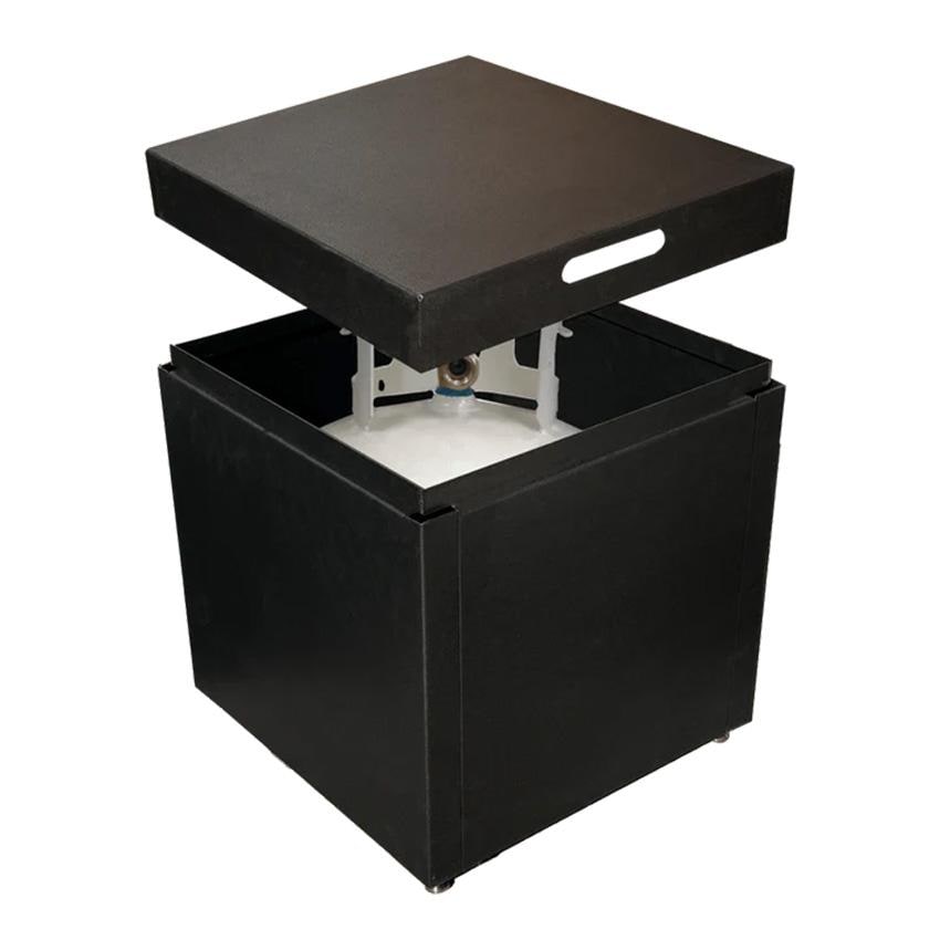 Warming Trends 104553BLK Square 20 LB Tank Cover & Lid in Black - Cover w/ Lid - White Background thumbnail