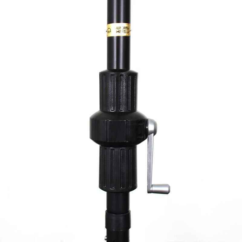 California Umbrella 9 Ft Octagonal Aluminum Collar Tilt Patio Umbrella W/ Crank Lift & Fiberglass Ribs - Crank Housing Detail