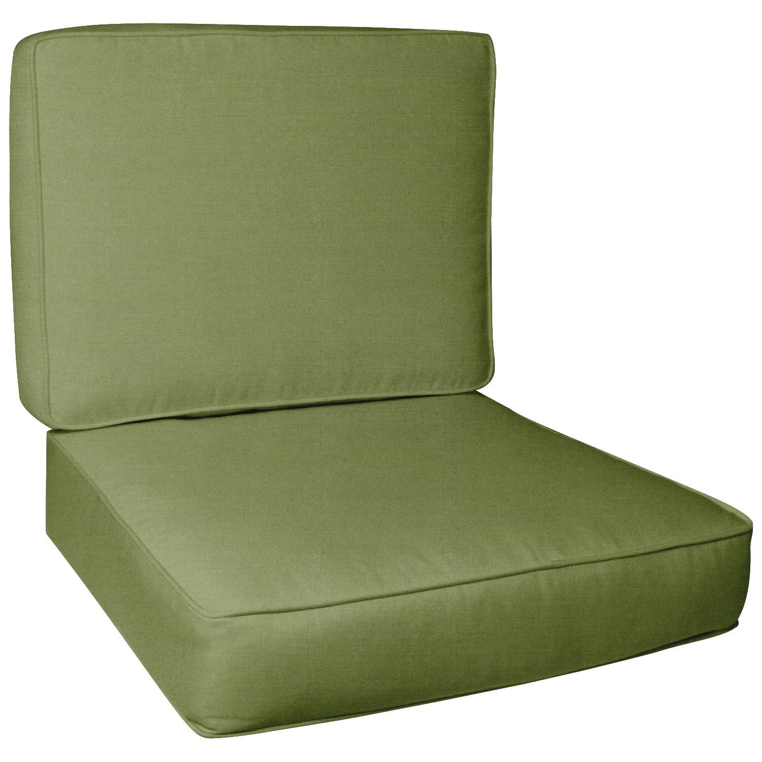 Sunbrella Spectrum Cilantro Medium Outdoor Replacement Club Chair Cushion Set W/ Piping By UltimatePatio.com thumbnail