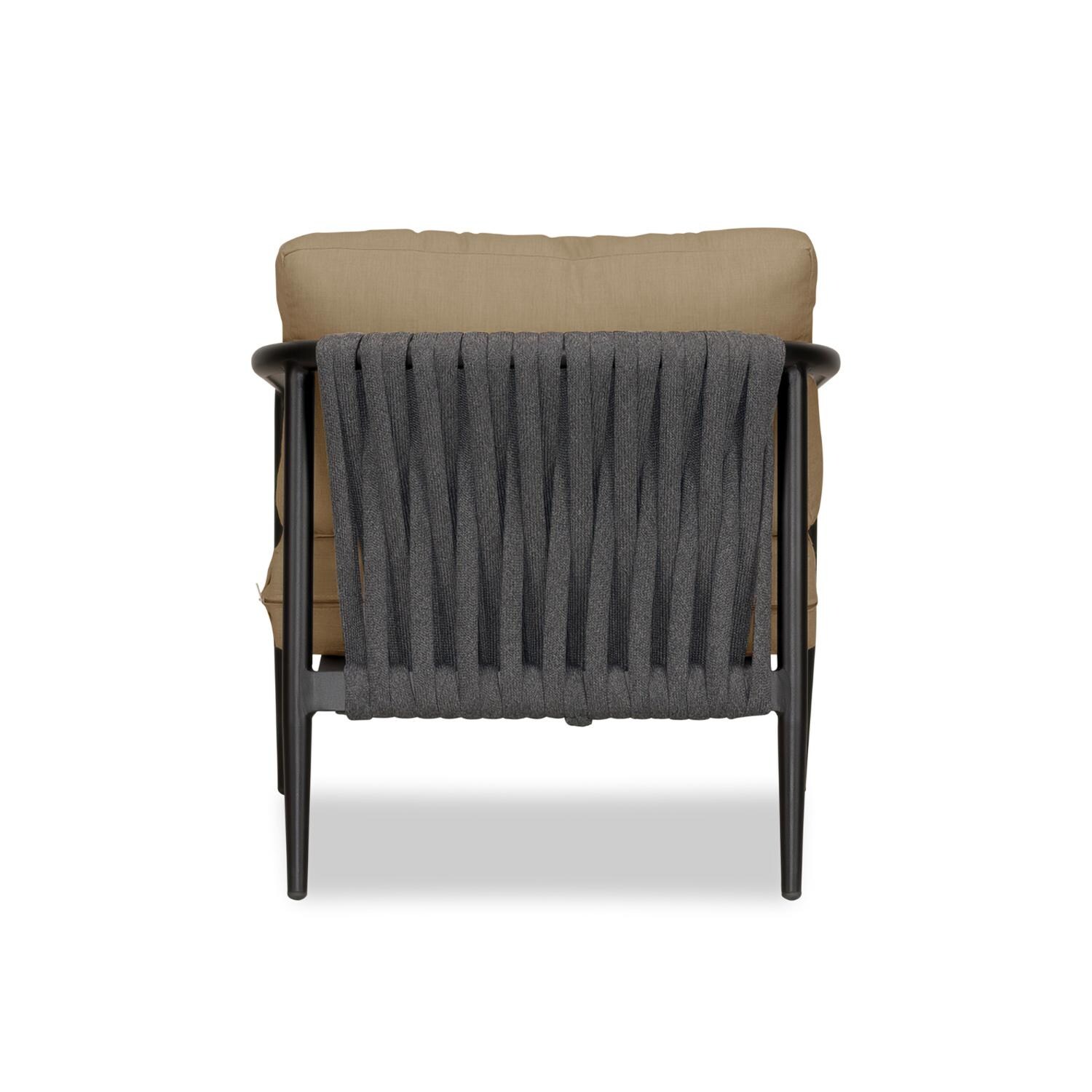 Lakeview Midnight Cove Aluminum Club Chair in Black/Carbon/Heather Beige - Back - White Background thumbnail