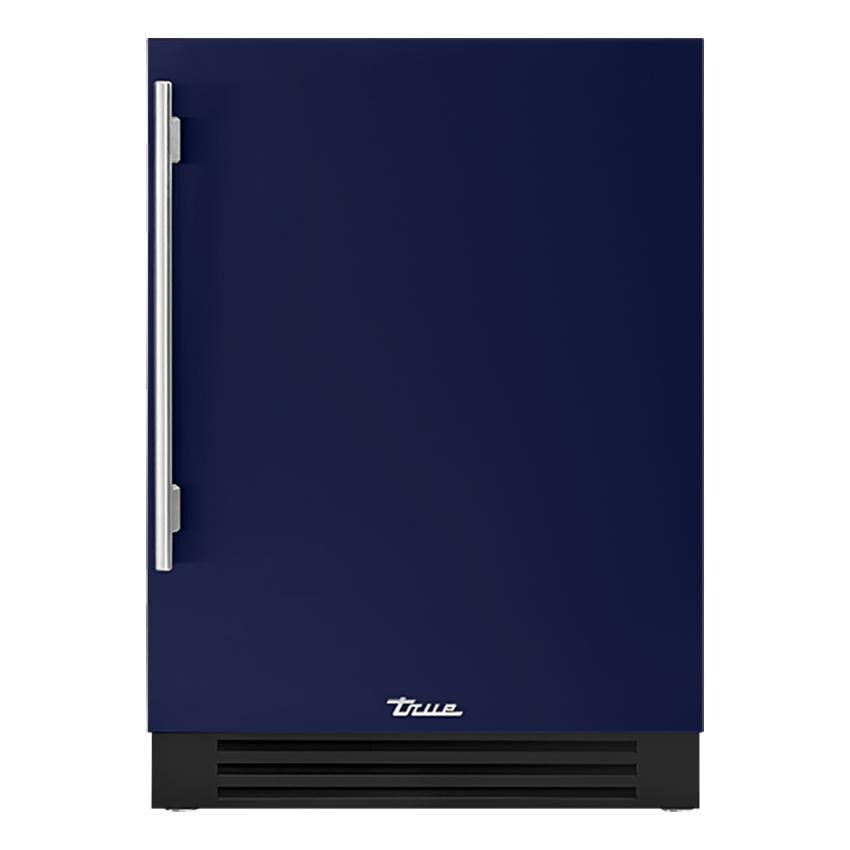 True TUF-24-R-OP-C~DSK-078-H04 24 Inch 5.6 Cu. Ft. Right Hinge Outdoor Freezer in Cobalt w/ Stainless Steel Handles - White Background thumbnail