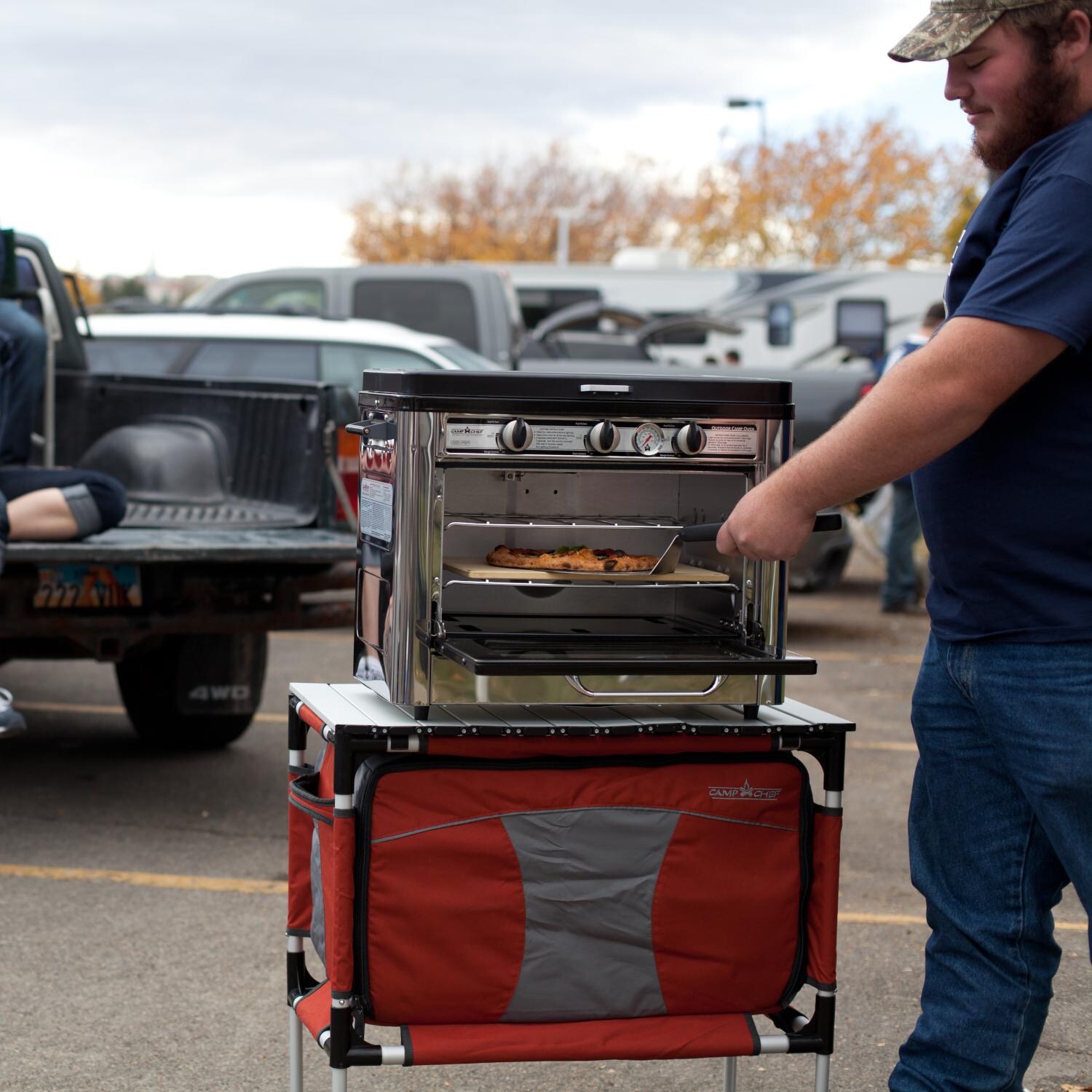 Camp Chef COVEN Outdoor Camp Oven - In Use thumbnail