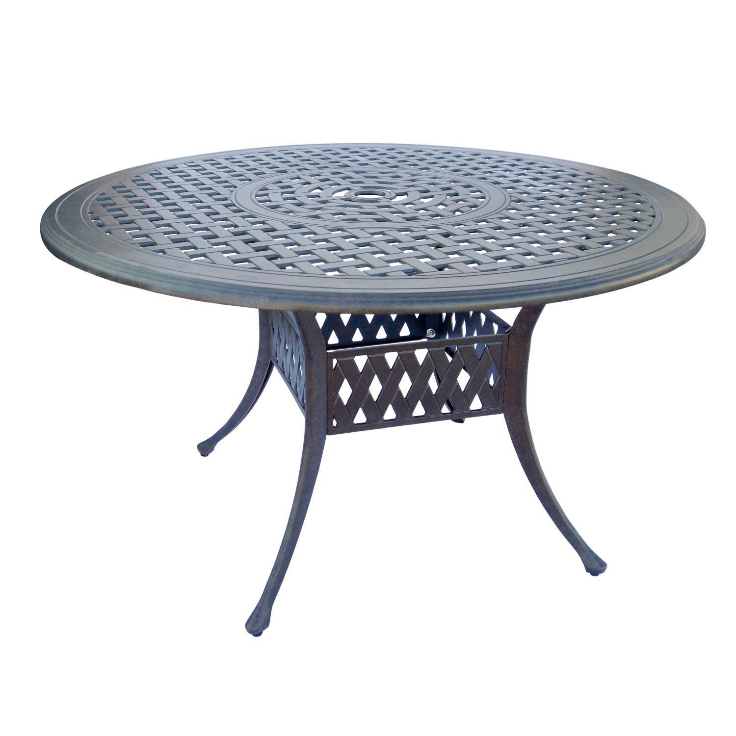 Darlee DL707-5PC-AC29C Cast Aluminum 48 Inch Round Dining Table thumbnail