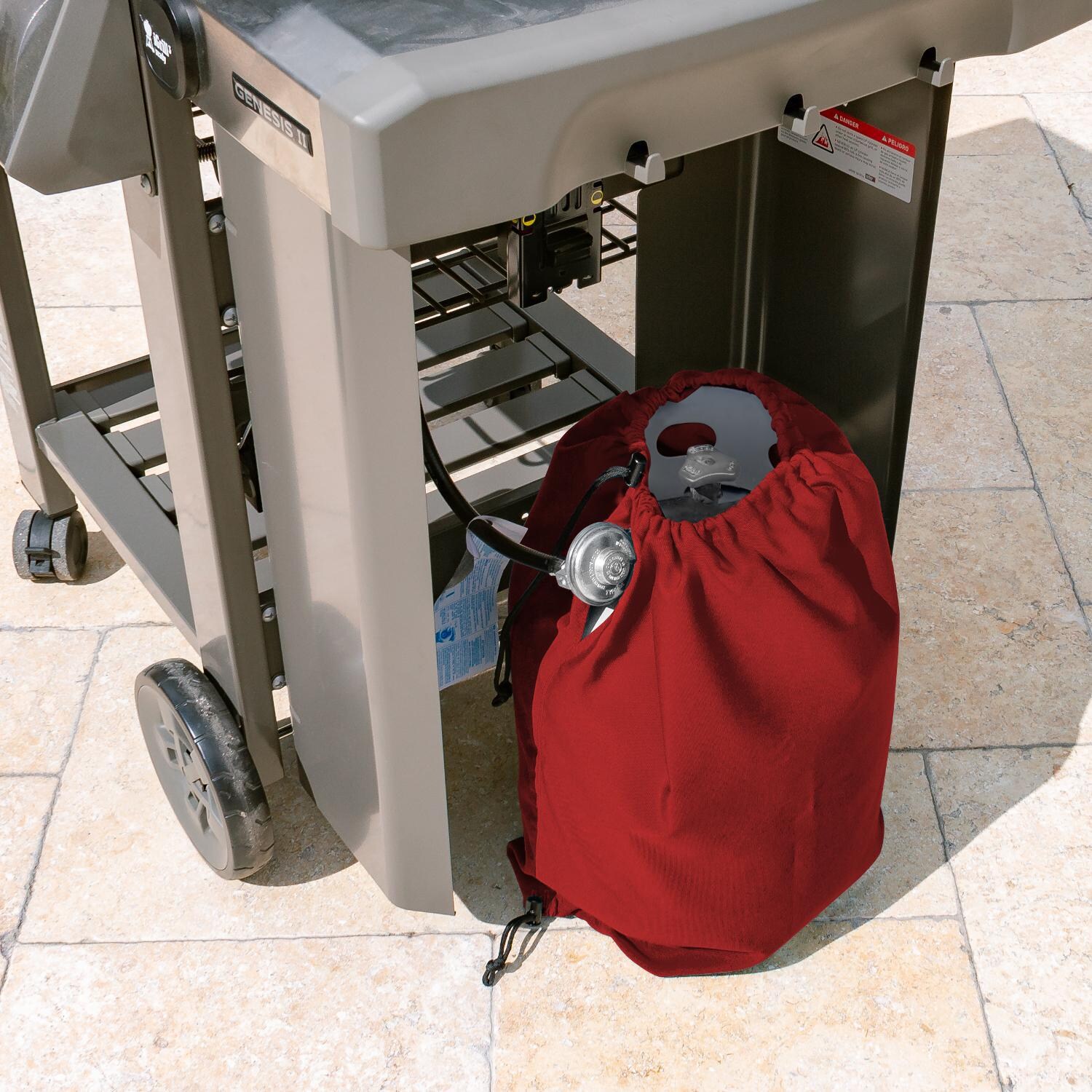 Signature Series Propane Tank Cover by BBQGuys - Lifestyle thumbnail