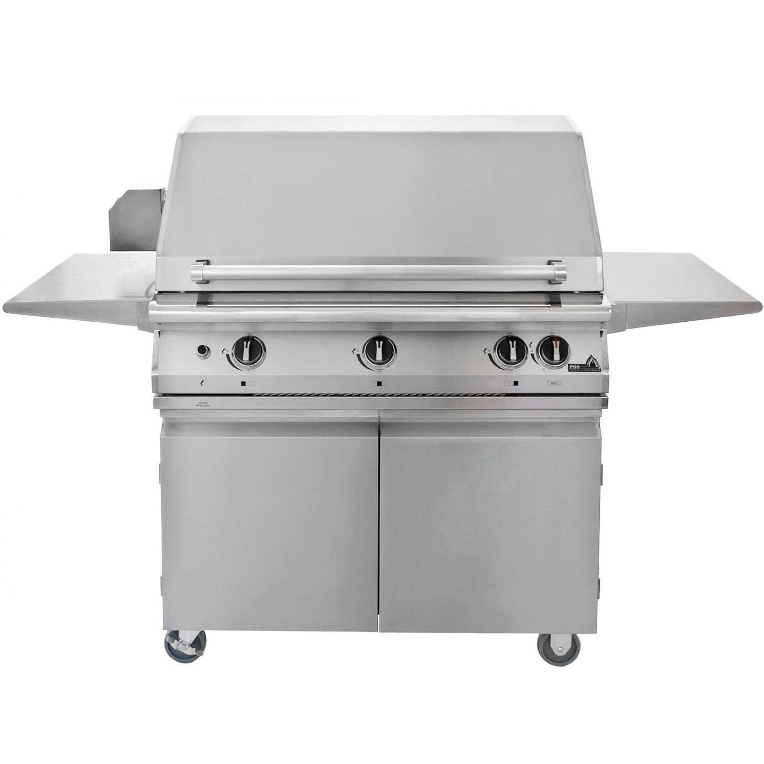 PGS Legacy Pacifica Gourmet 39 Inch Gas Grill on Cart With Infrared Rear Burner And Rotisserie thumbnail