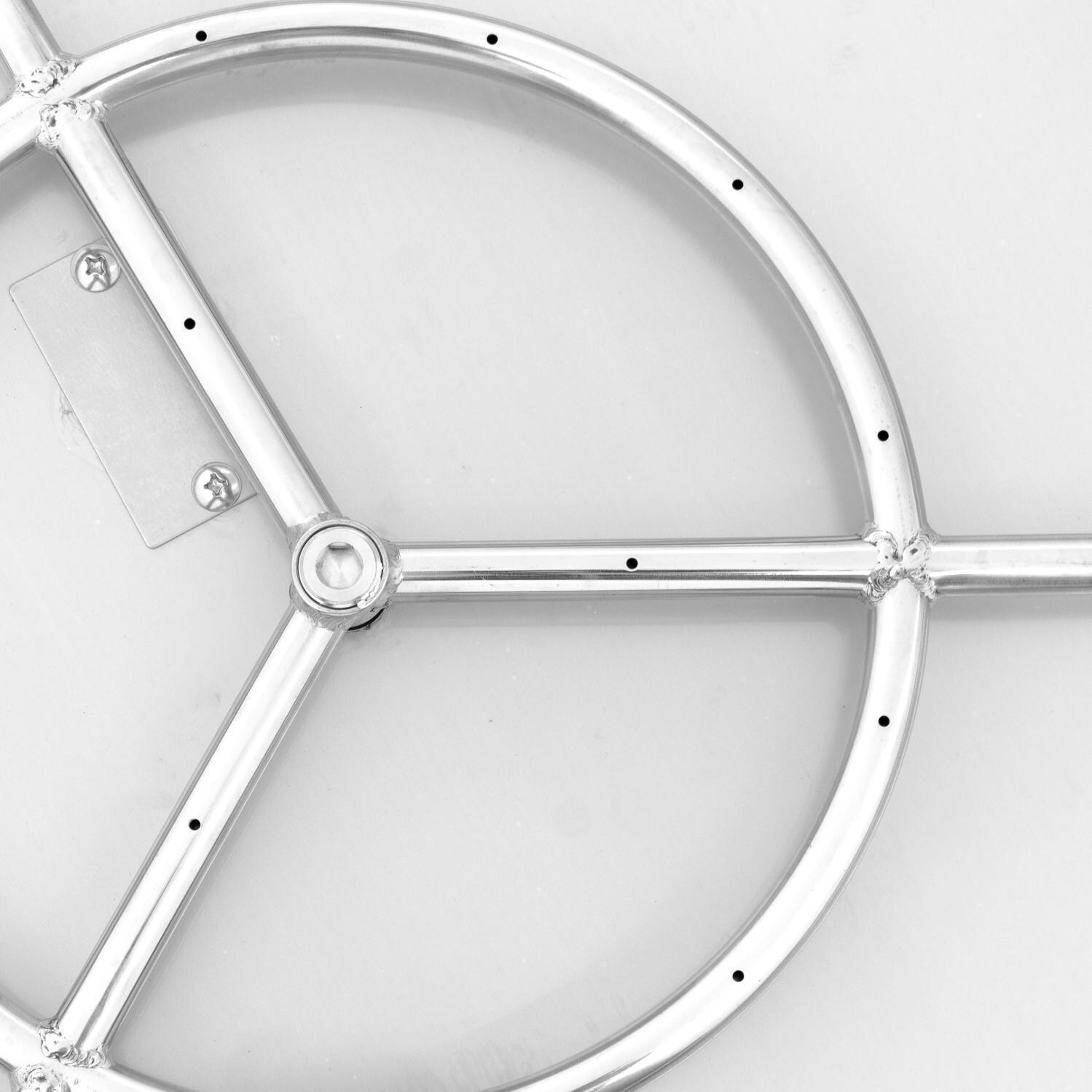 BBQGuys Signature Series 30-Inch Square Natural Gas Flat Pan With Ring Burner - Burner Detail thumbnail