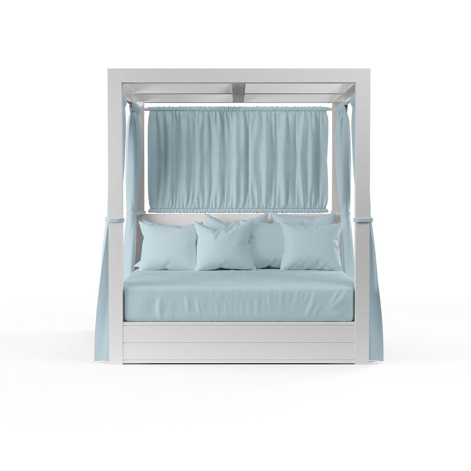 Newport Aluminum Resort King Daybed in Canvas Skyline w/ No Welt by Sunset West - Front View - White Background thumbnail