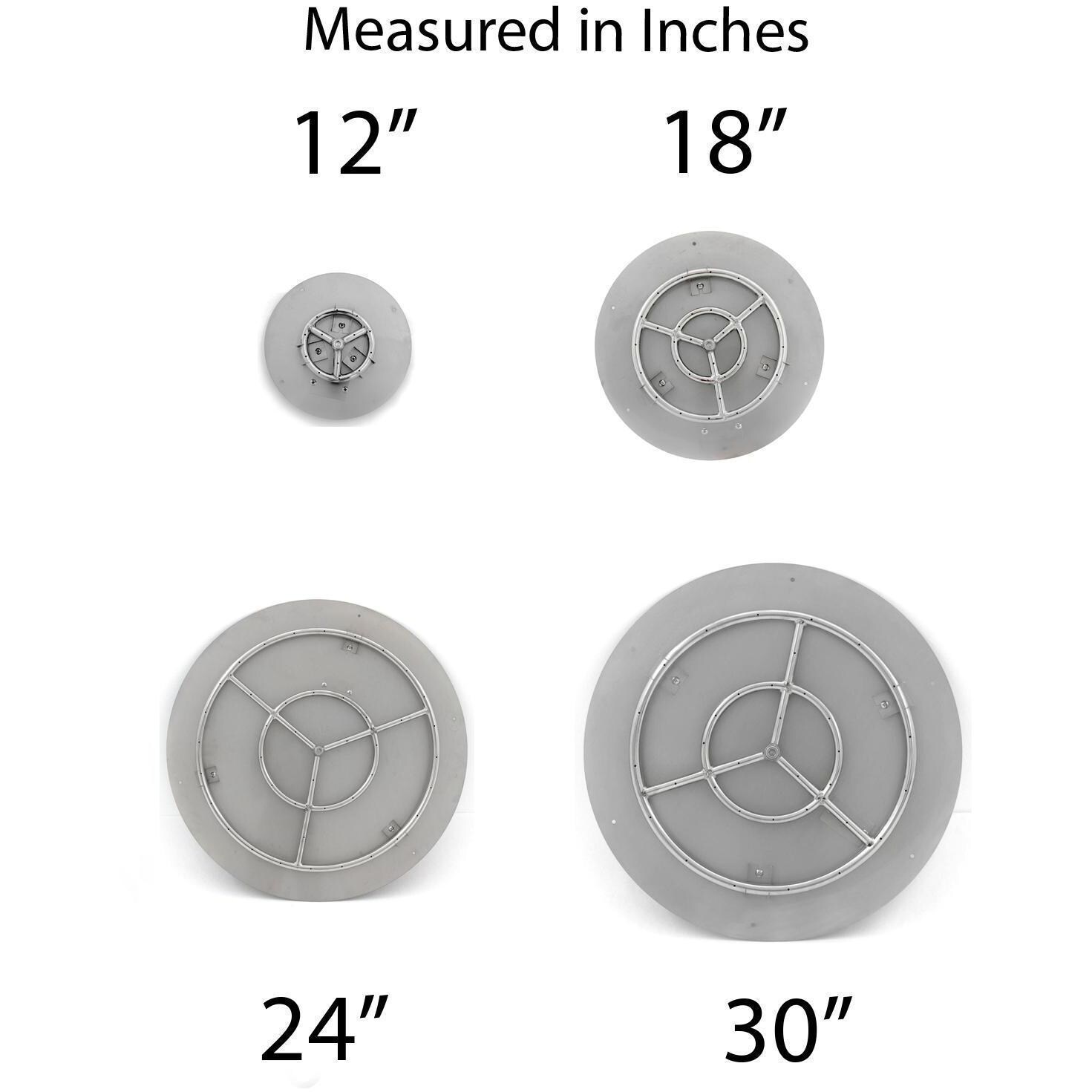 BBQGuys Signature Series - ALP-FLP-RND-12 + LV-NG-PAN-150 - 12-Inch - Size Comparison thumbnail