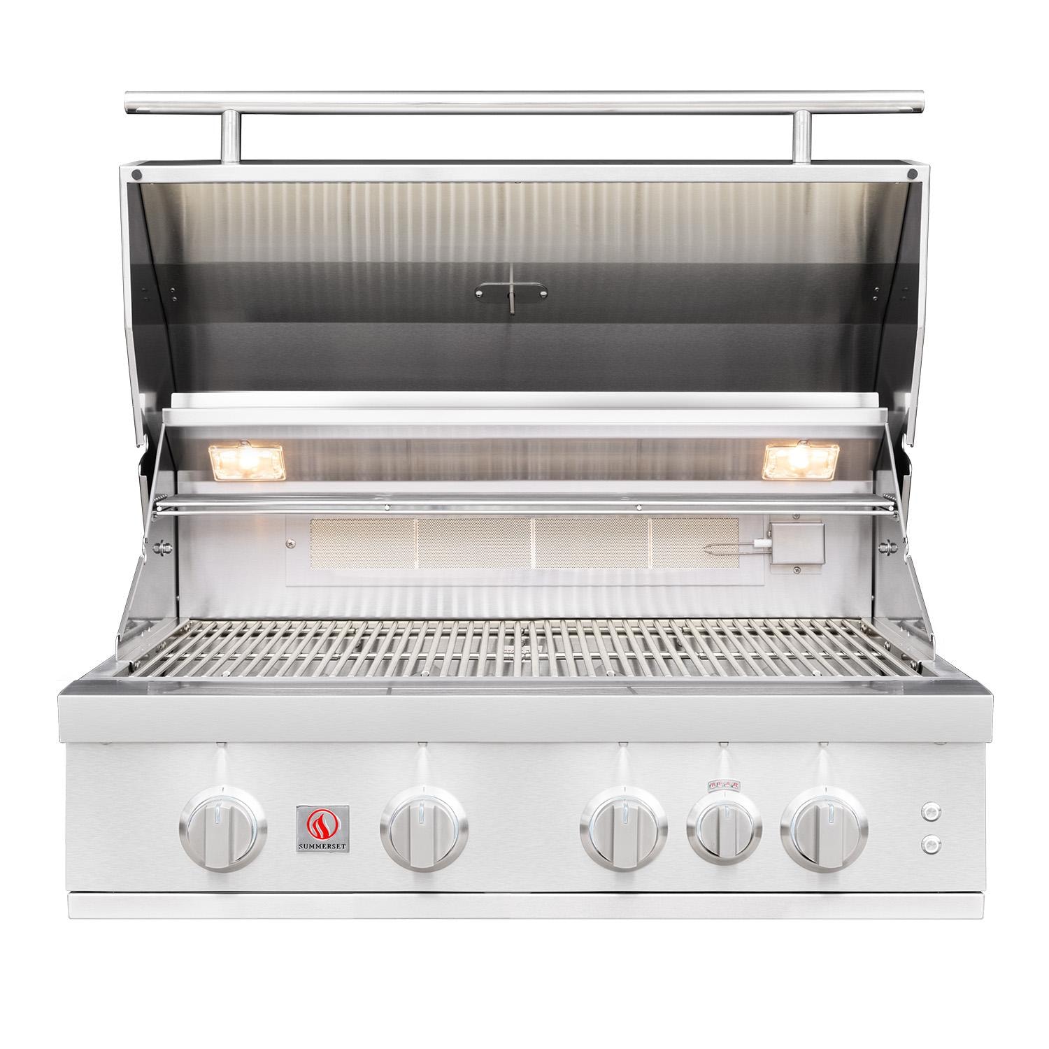 Summerset SZRPRO32L Sizzler Pro 32-in 4 Burner Built-In Propane Grill w/ Rear Infrared Burner - Display - White Background thumbnail