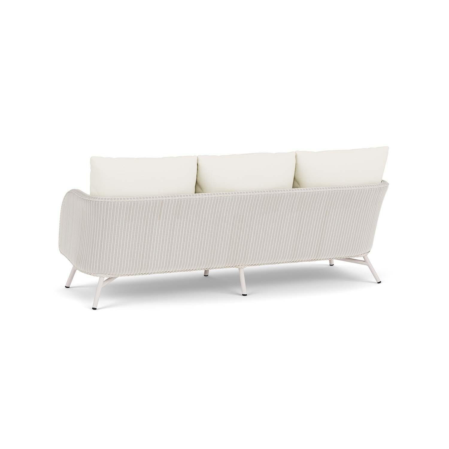 Lloyd Flanders Essence Sofa W/Sailcloth Salt Fabric - Antique White Finish - Back Left thumbnail