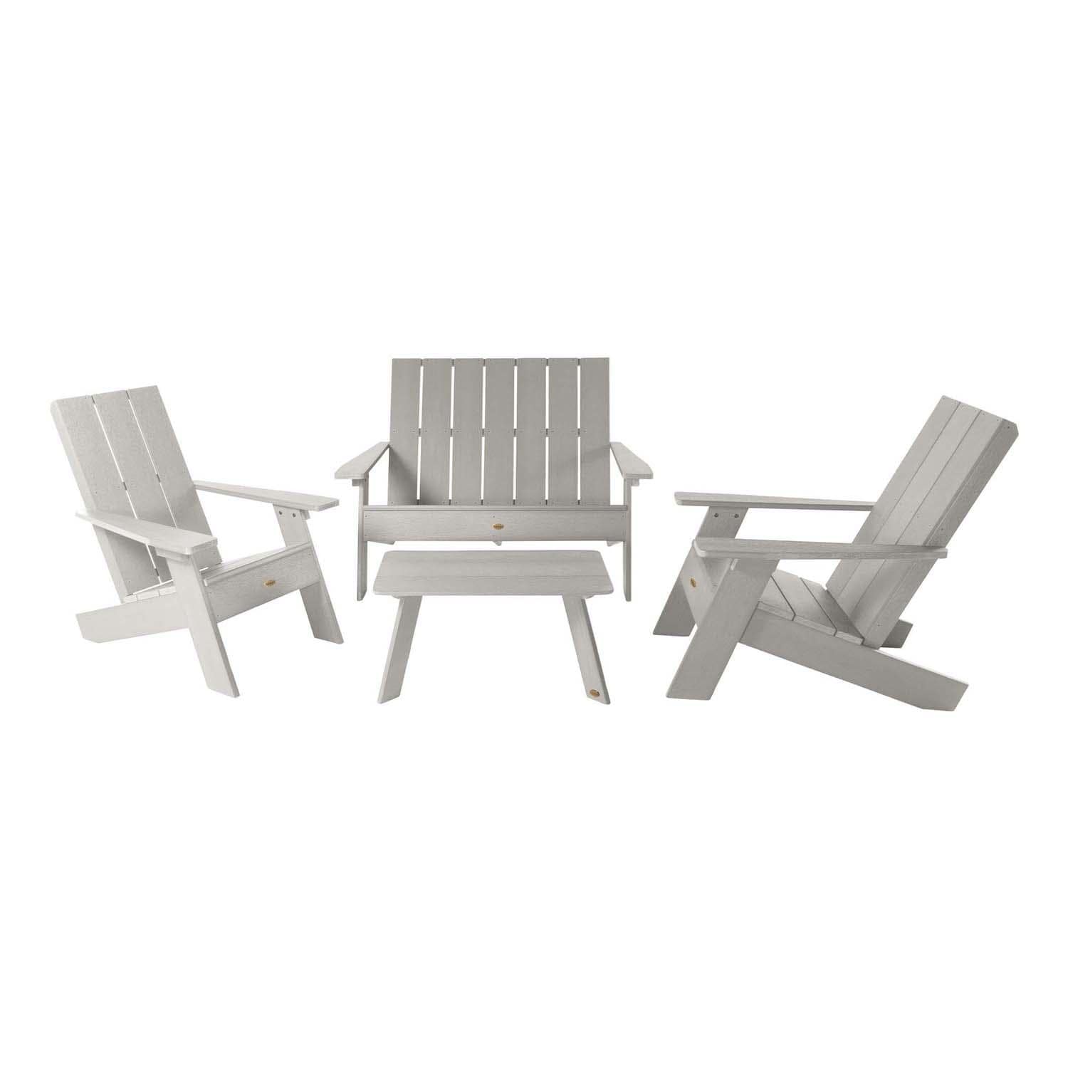 Classical Cove 4 Pc Set Polyresin Seating Set in Harbor Gray By Lakeview Outdoor Designs - White Background thumbnail