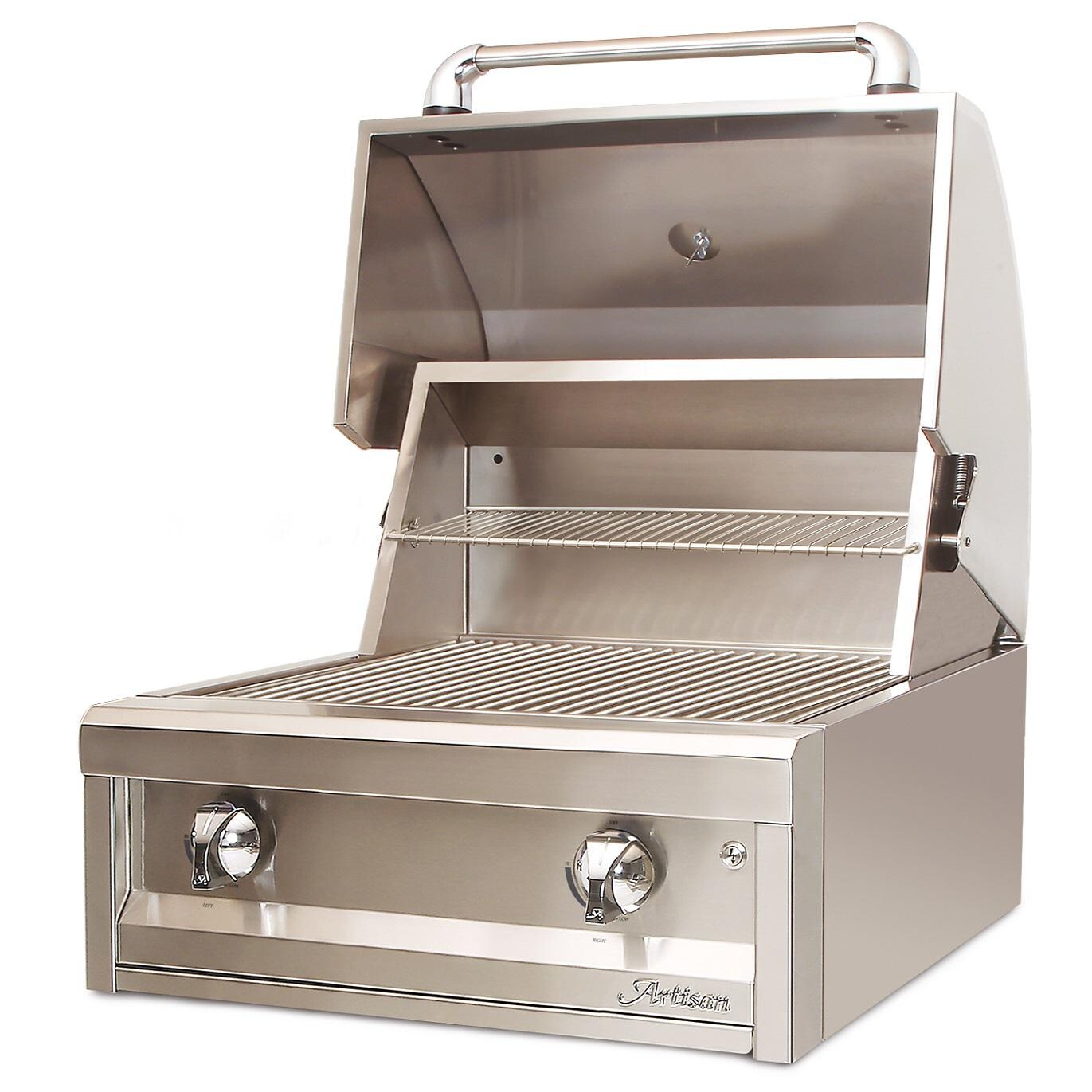 Artisan American Eagle AAEP-26-LP 26-Inch Propane Gas Grill - Lid Open thumbnail