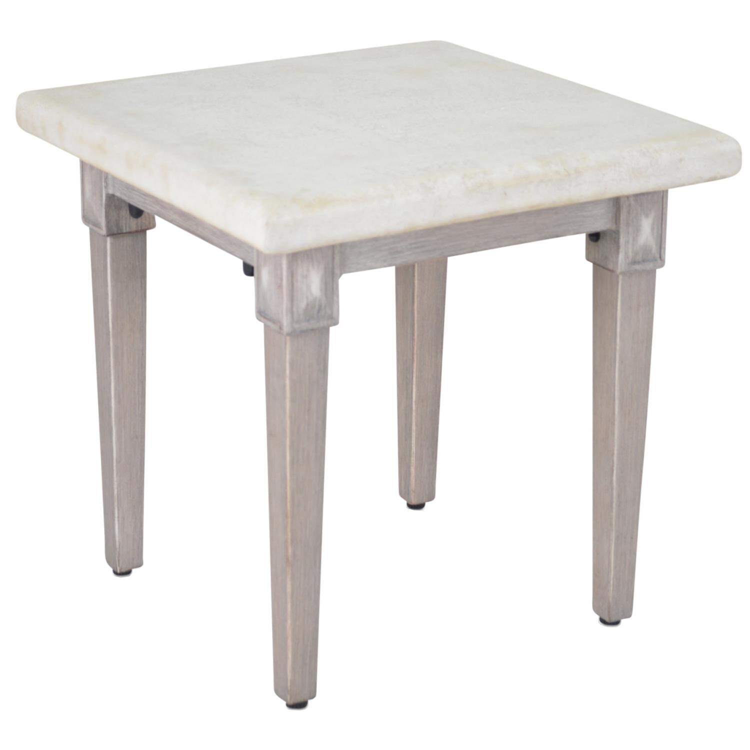 Plank Hide Pelham Square Cast Aluminum 22 Inch Patio End Table Bbqguys