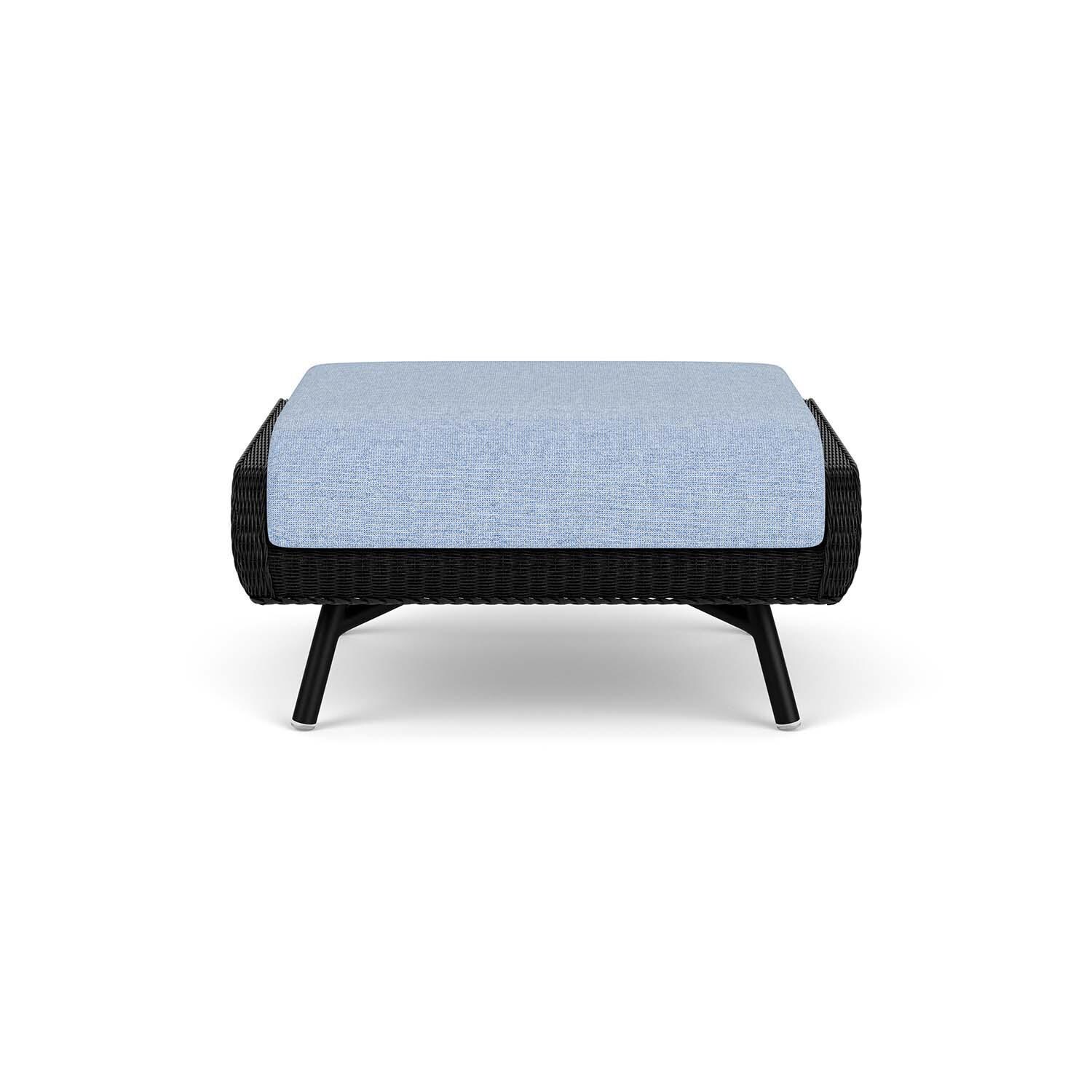 Lloyd Flanders Essence Ottoman W/Demo Skyway Fabric - Ebony Finish thumbnail