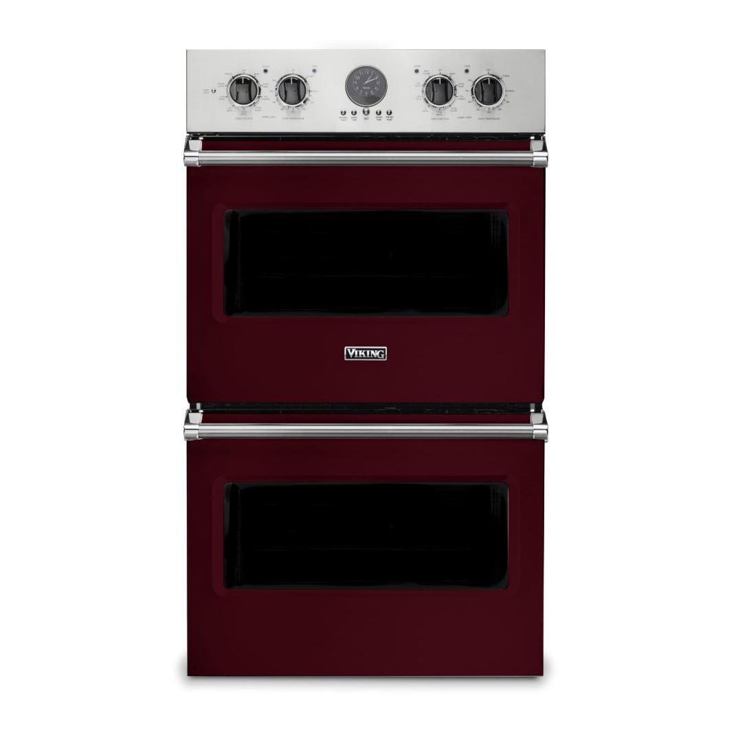 Viking Professional 5 Series Premiere 30-Inch Convection Electric Double Oven - Burgundy - VDOE530BU