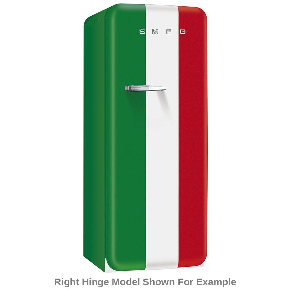 Smeg 50s Retro Style 9.11 Cubic Foot Refrigerator - Angled View (Left Hinge Model Shown For Example) thumbnail