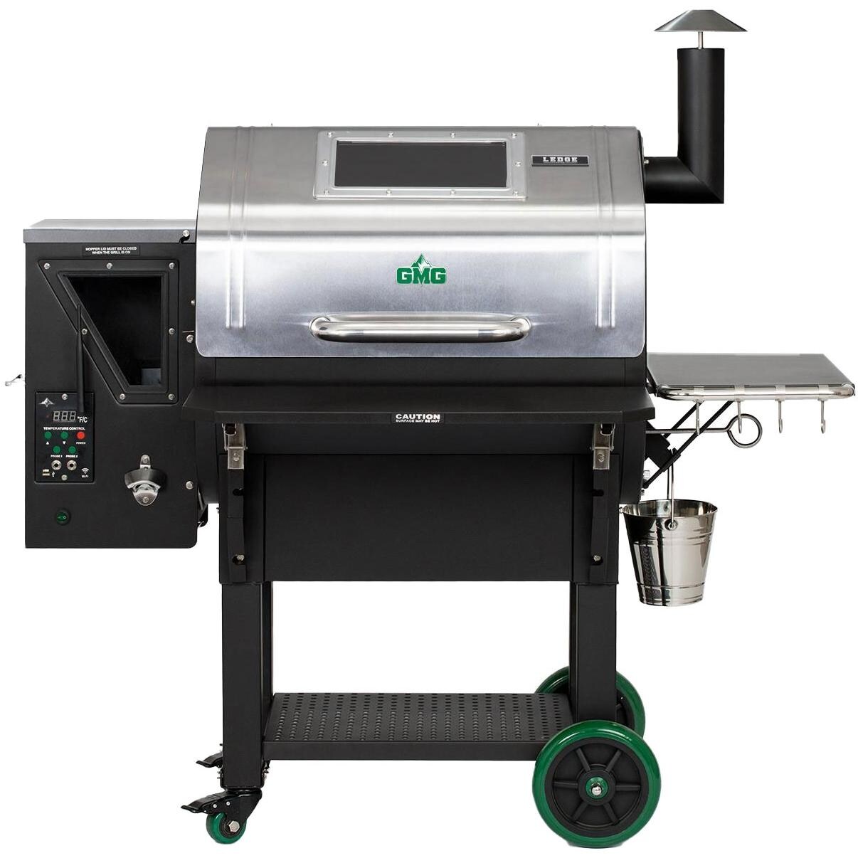 Green Mountain Grills Ledge SS Wi-Fi Controlled Wood Pellet Grill - White Background thumbnail