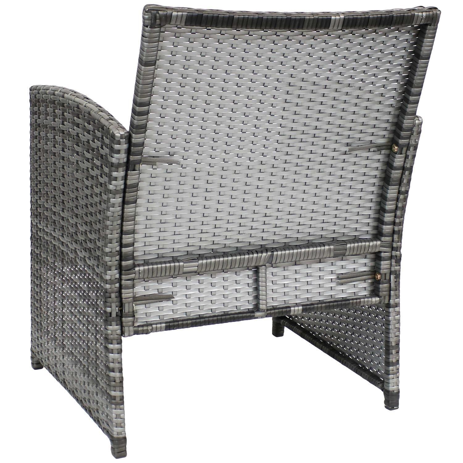 Ultimate Patio Mixed Gray Rattan 4-Piece Patio Set - Back of Chair - Detail thumbnail