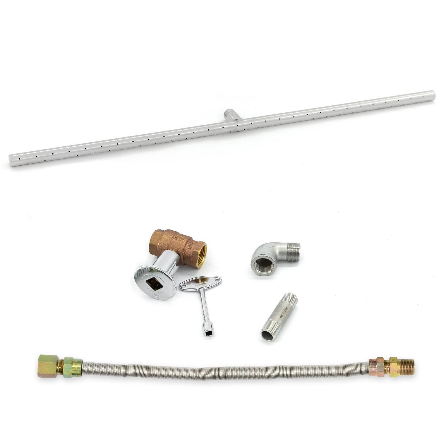 BBQGuys Signature Stainless Steel 30-Inch Natural Gas T-Style Burner W/ Connection Kit image