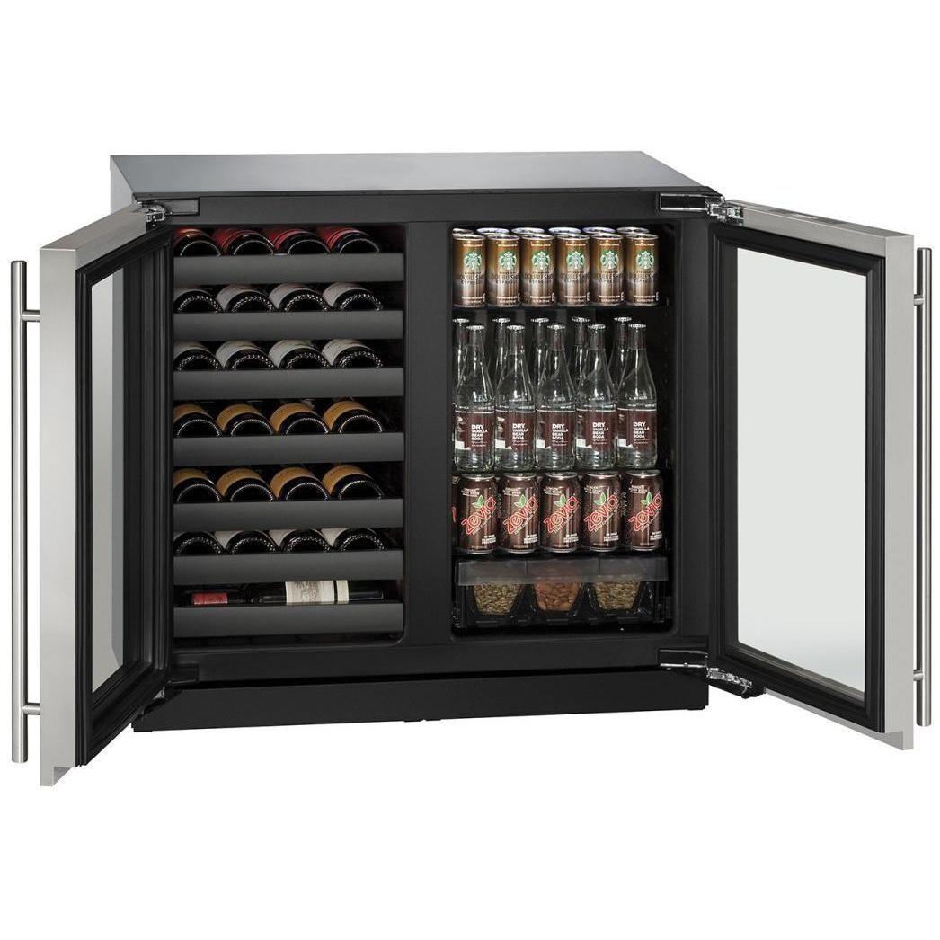 U-Line 3036BVWCS Stainless Beverage Center Wine Cooler: Lifestyle View thumbnail