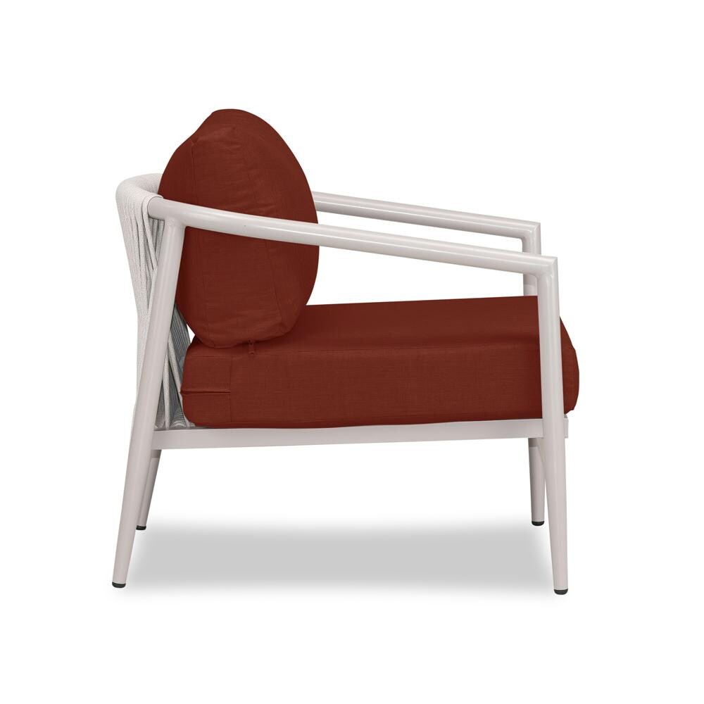 Lakeview Midnight Cove Aluminum Club Chair in Urban Stone/Carrera/Canvas Henna - Side - White Background thumbnail