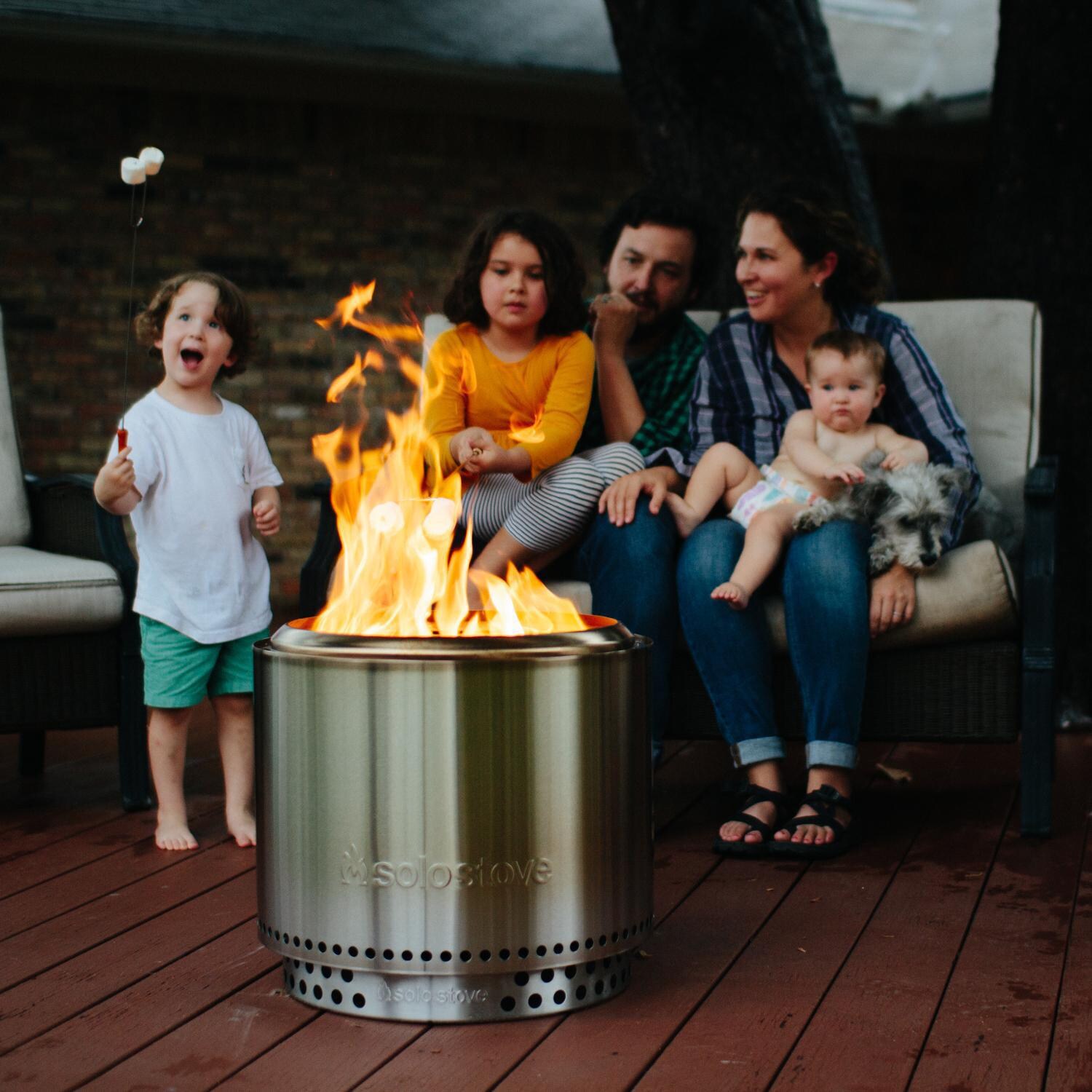 Solo Stove SSBON-2.0 Bonfire 2.0 - Deck Lifestyle Roasting **Shown with optional stand thumbnail