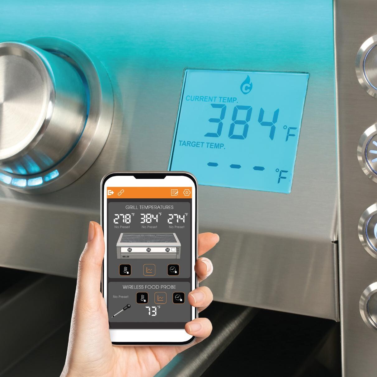 Alfresco Grills AIPG-36-NG AIPG 36-in 3 Burner Built-In Natural Gas Grill - Phone App w/ Control Panel - Detail thumbnail