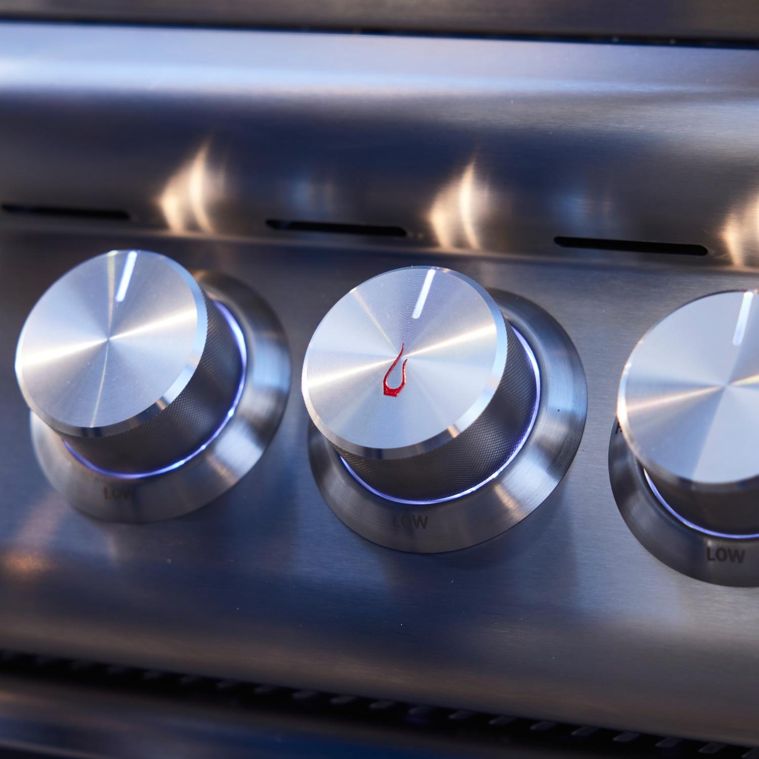 Blaze BLZ-5LTE3-LP Built-In Propane Grill - Knobs in Low Light - Lifestyle thumbnail