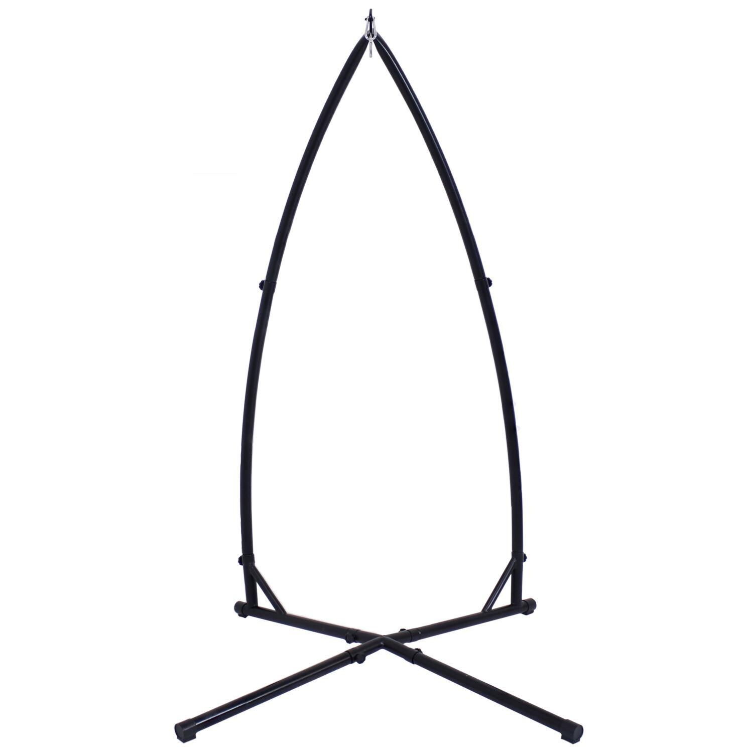 Ultimate Patio Steel X-Stand for Hanging Hammock Chairs - Black