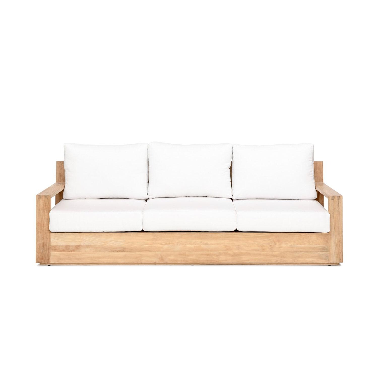 Scape Key 3 Person Teak Sofa in Natural by Lakeview Outdoor Designs