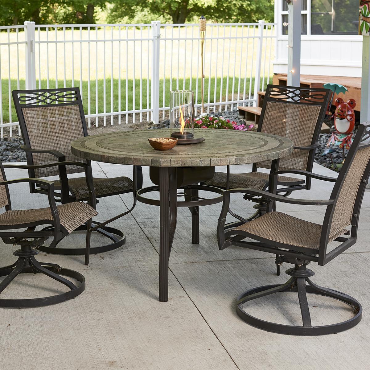 The Outdoor GreatRoom Company Intrigue Table Top Outdoor Lantern - Lifestyle thumbnail