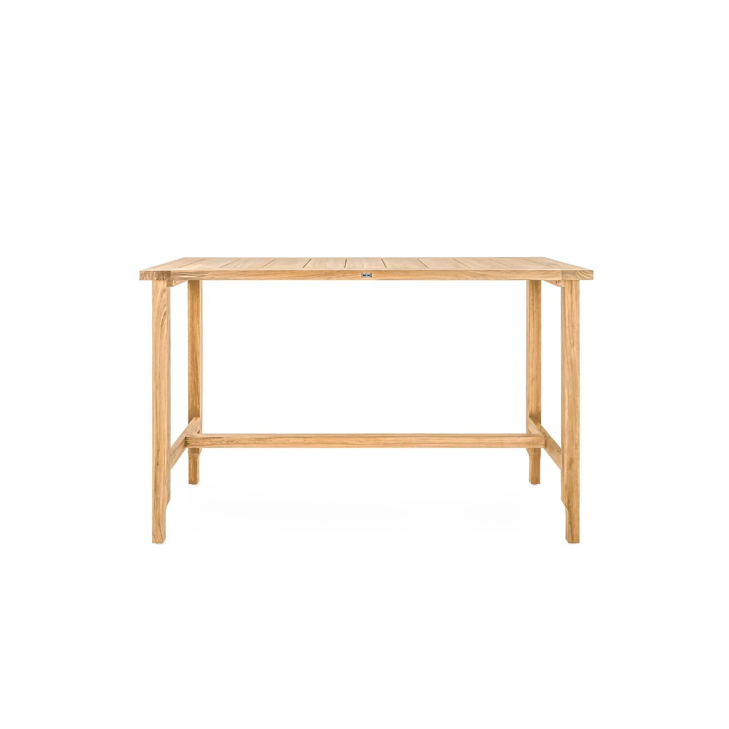 Teak + Table Friday Bar Table - Rectangle - White Background thumbnail