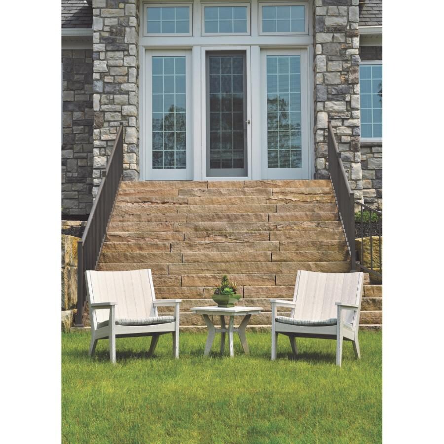 Berlin Gardens Mayhew Chat Chair - Light Gray - Lifestyle - 2 White Chairs thumbnail