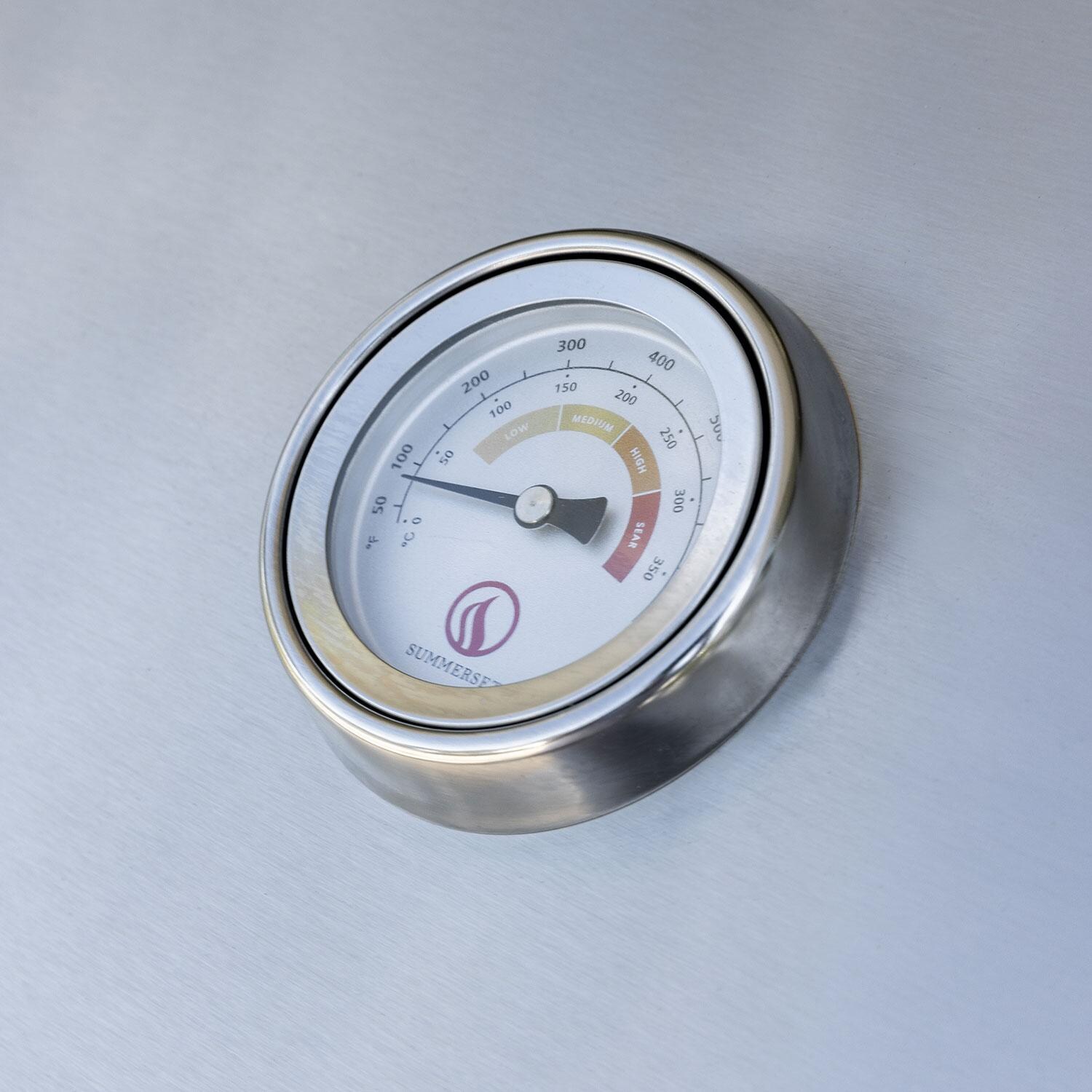 Summerset TRL Pro 32-in 3 Burner Natural Gas Grill on Deluxe Cart w/ Rear Infrared Burner & Rotisserie Kit - Temperature Gauge - Detail thumbnail