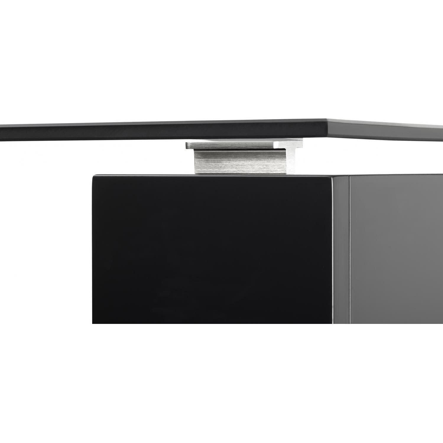 Napoleon NEFP27-1015B 60-inch Foley Electric Fireplace Media Console - Glossy Black - Metal Support Detail thumbnail