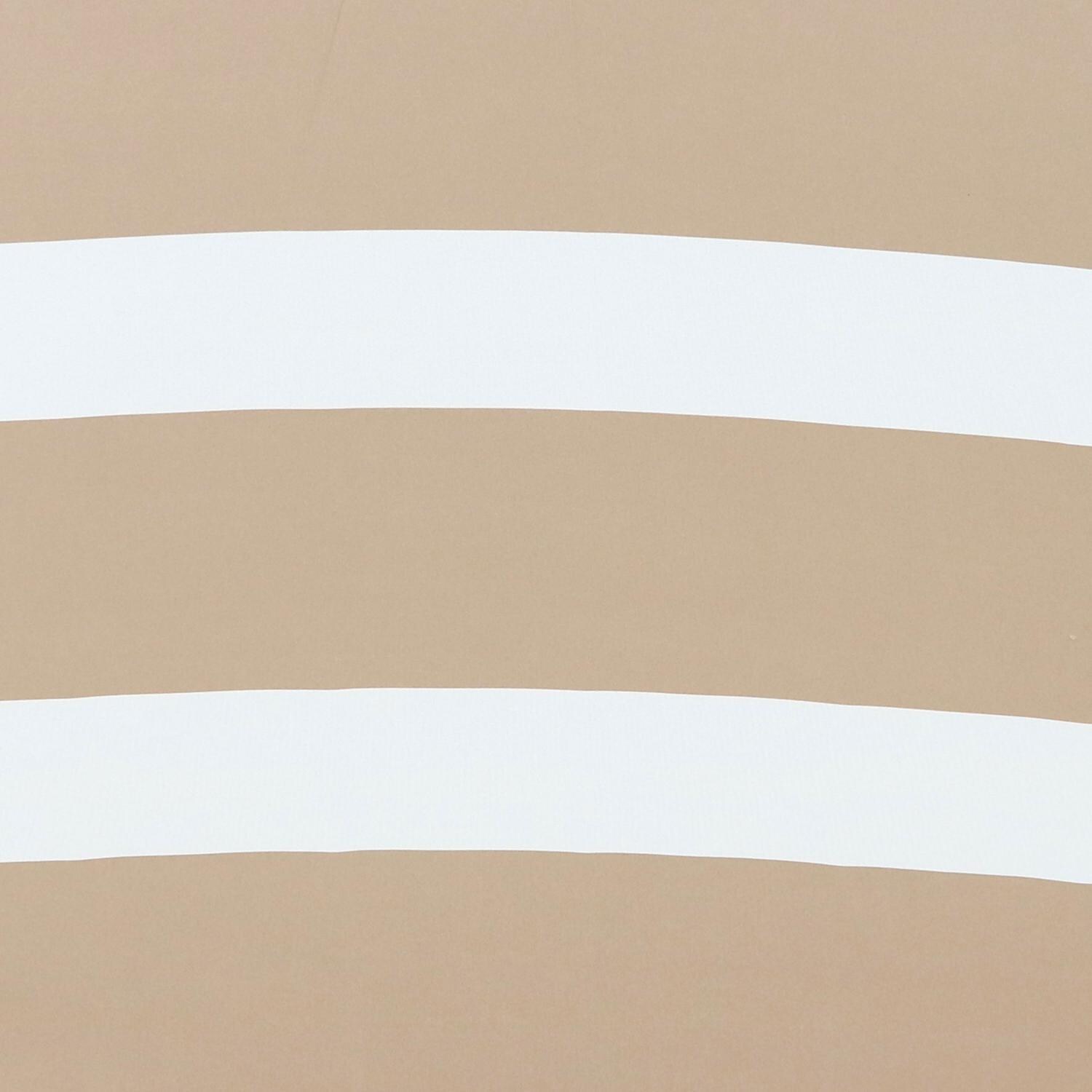 Ultimate Patio 9 Ft. Solar Lighted Octagonal Patio Umbrella W/ Crank Lift - Beige Stripe Pattern thumbnail