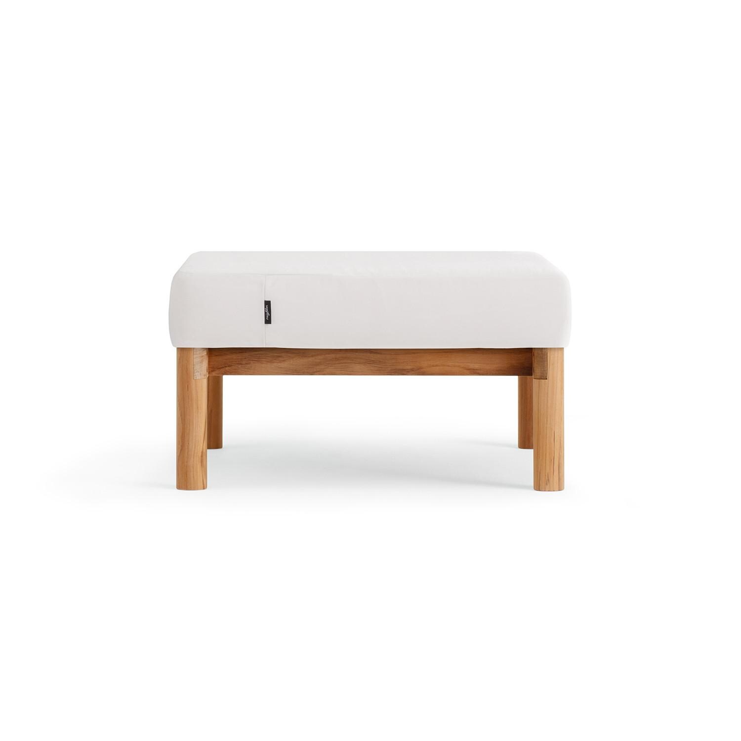 Neighbor OTTO1 - CA Teak Ottoman W/ Sunbrella Cushion - Side View thumbnail