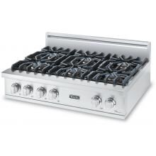 Viking Professional 5 Series 36-Inch 6-Burner Natural Gas Rangetop - Stainless Steel - VRT5366BSS image