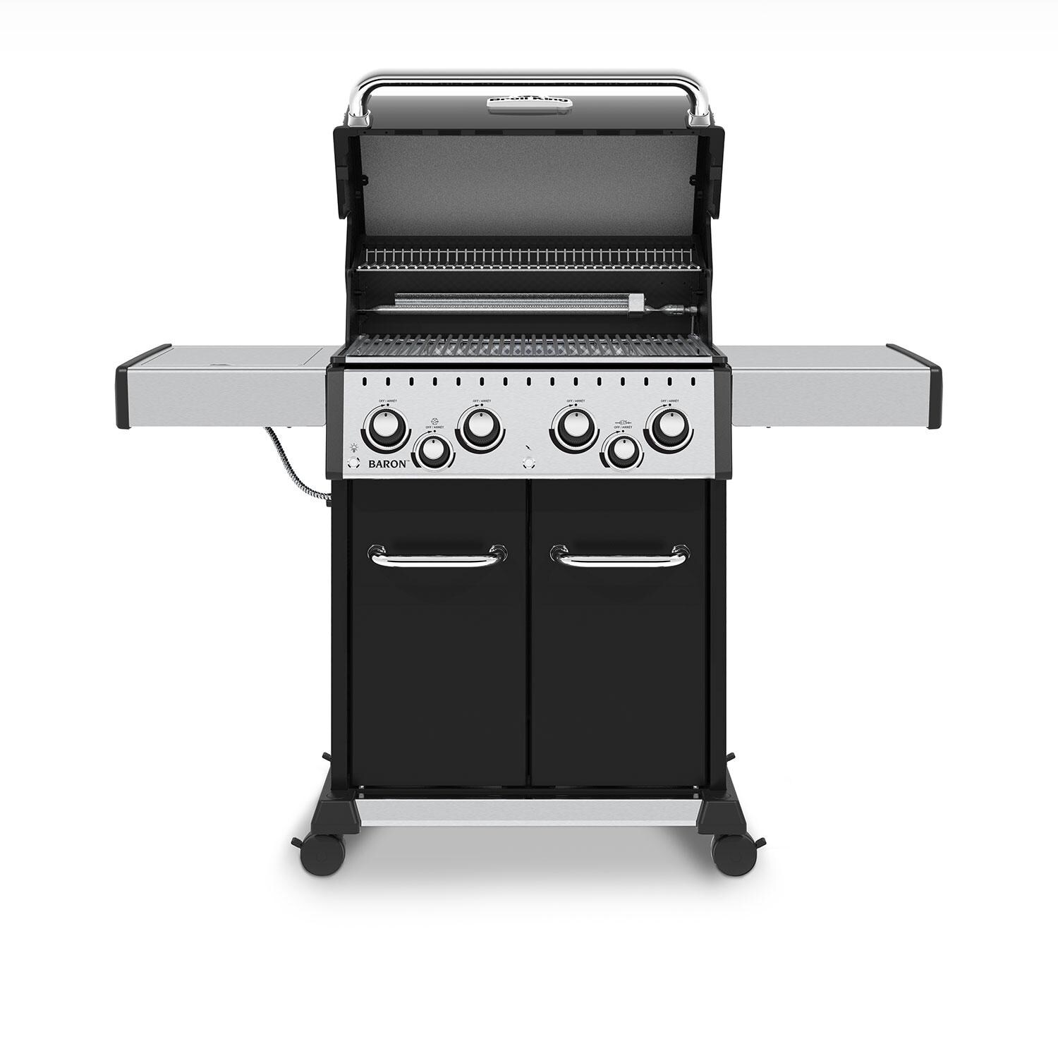 Broil King 875244 24 Inch Baron 490 PRO Propane Gas Grill - Open - White Background thumbnail