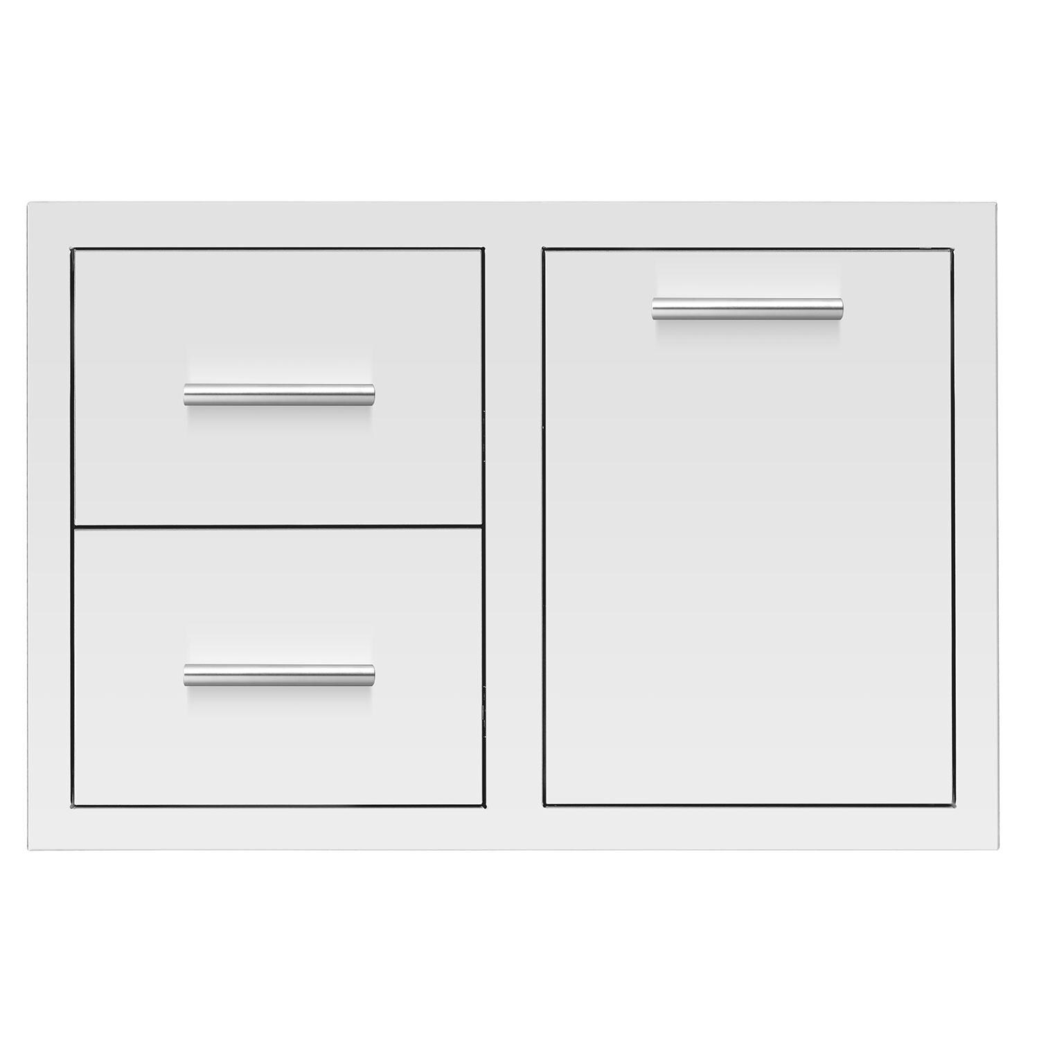 Summerset DC2-33LP 33 Inch 2 Drawer & Propane Tank Pullout Drawer - Display - White Background Combo thumbnail