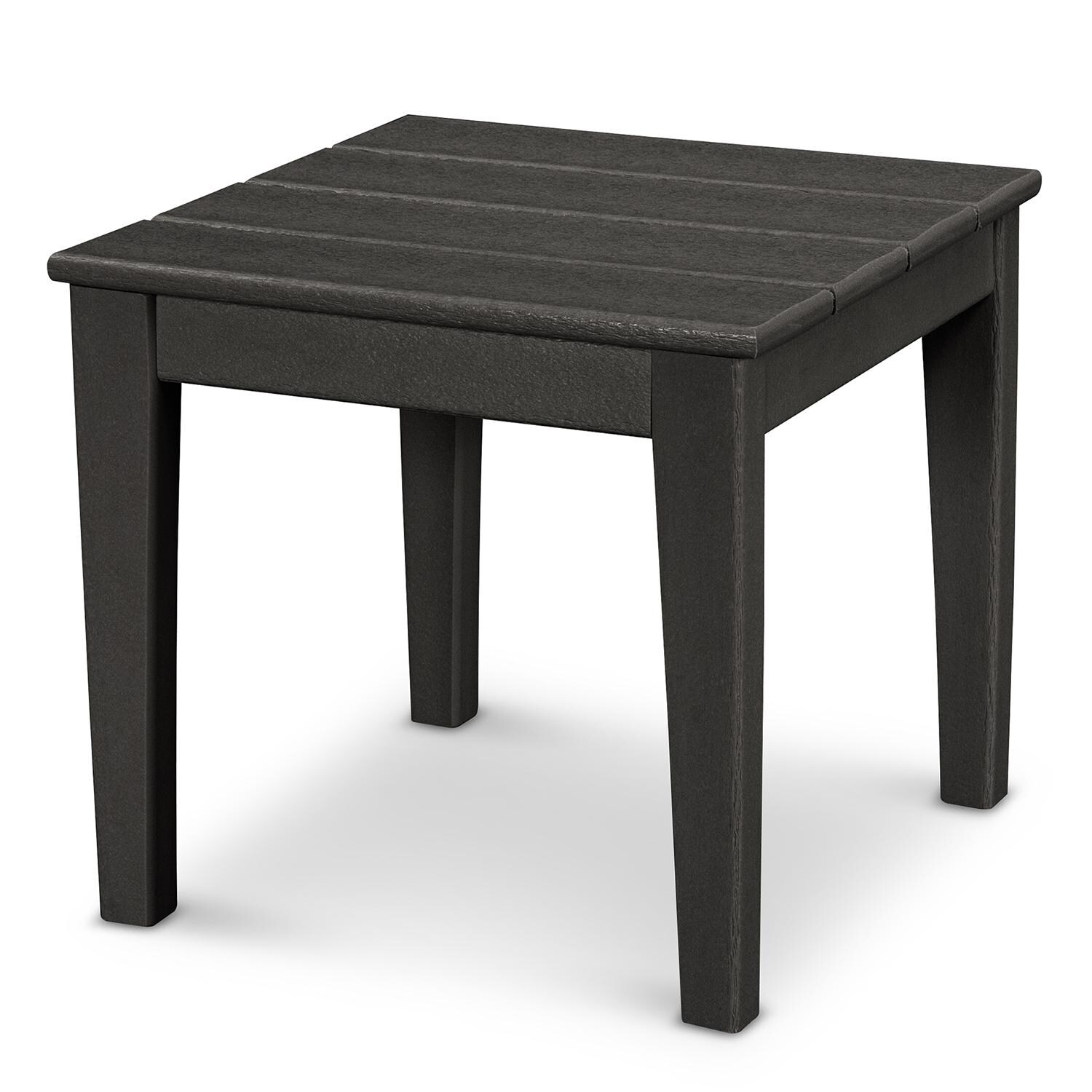 Newport 18 Inch Square Recycled Plastic End Table in Black by POLYWOOD
