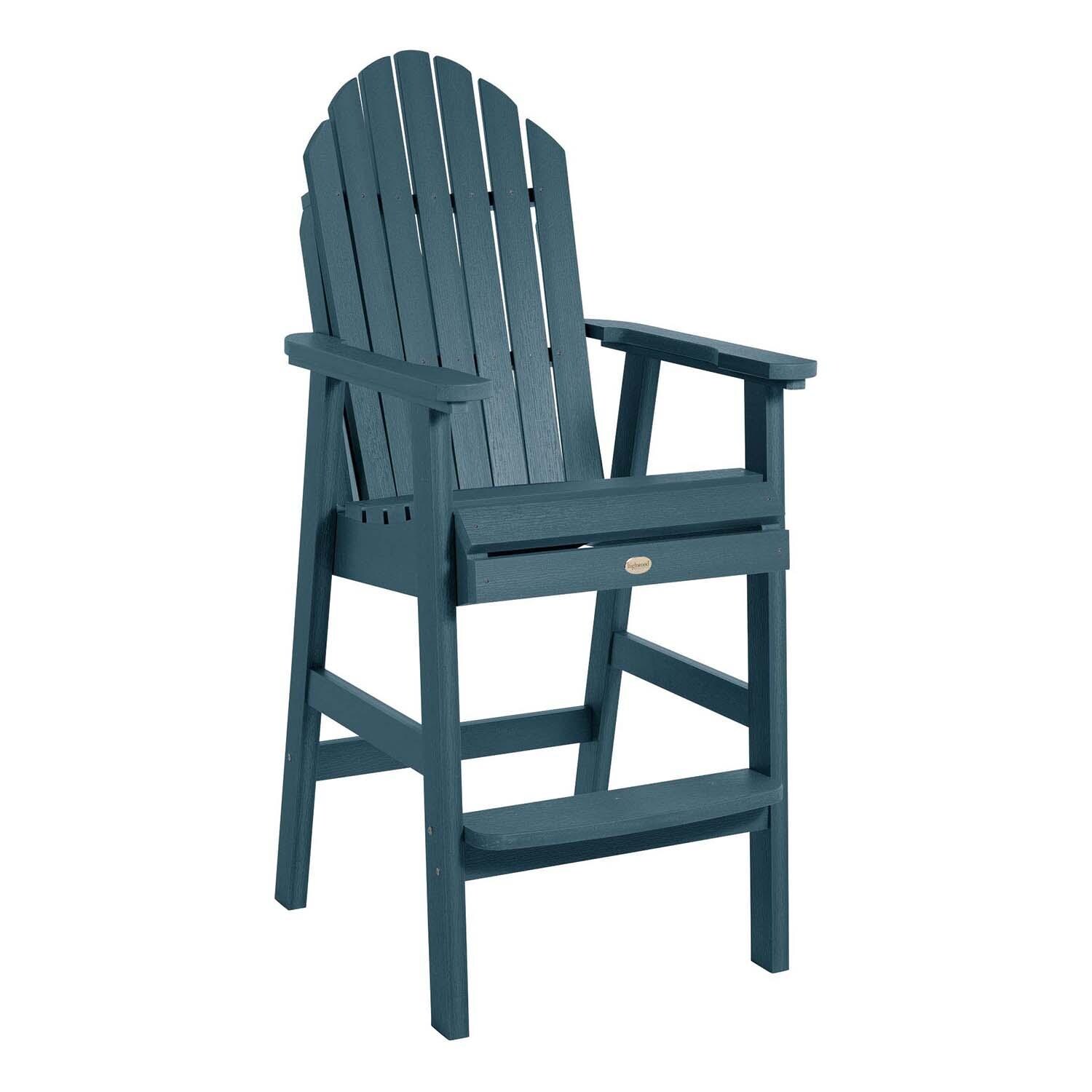 Dream Bay Polyresin Bar Stool in Nantucket Blue By Lakeview Outdoor Designs - White Background thumbnail
