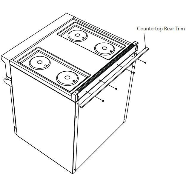 Viking 30-Inch Countertop Rear Trim For Ranges And Rangetops - Stainless Steel - P30CRTSS thumbnail