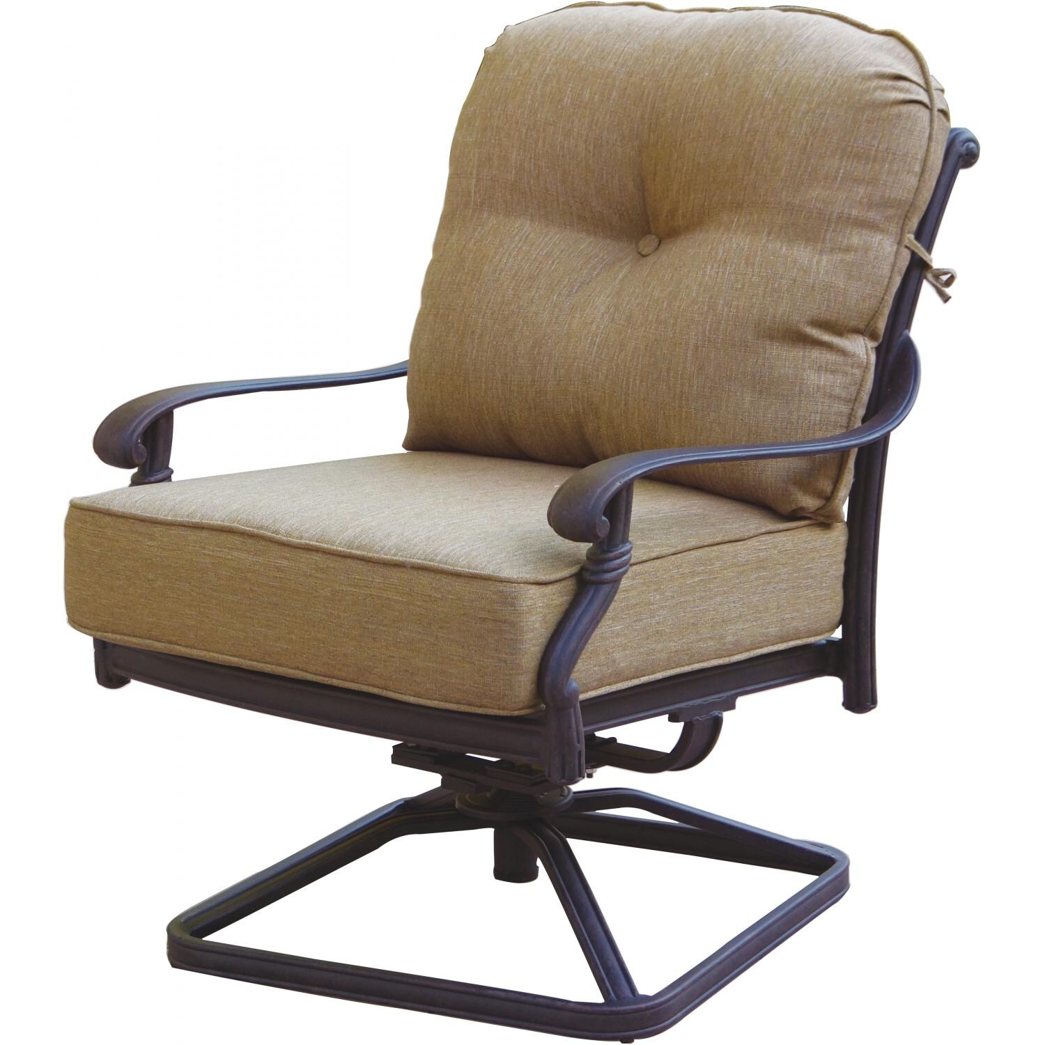 Darlee Santa Monica Patio Deep Seating Swivel Rocker Lounge Chair - Antique Bronze thumbnail