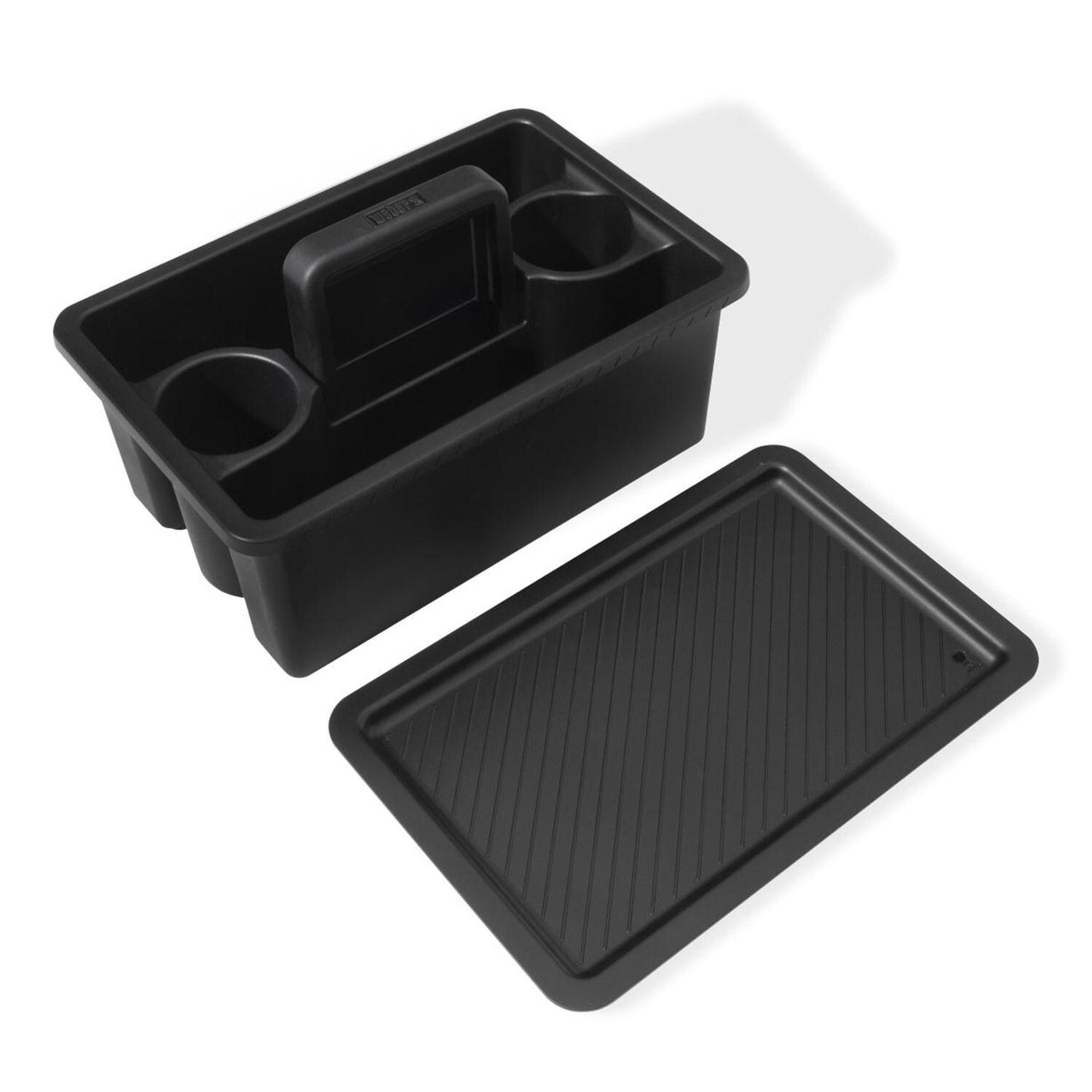 Weber 3400128 Works Caddy with Tray Lid - Handle Up With Lid - White Background thumbnail