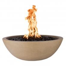Top Fires by The Outdoor Plus Sedona 27-Inch Propane Gas Fire Bowl - Brown - Match Light