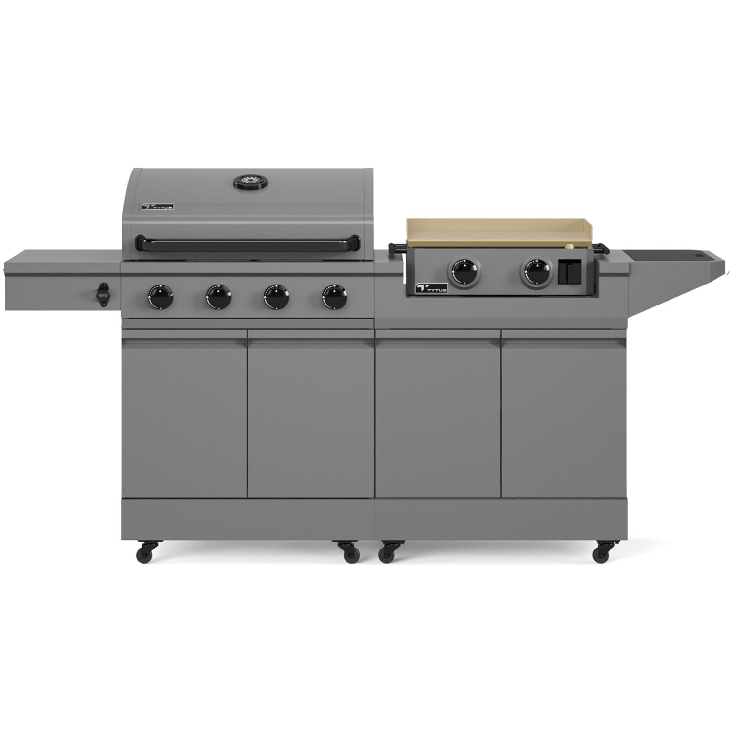 TYTUS Modular Duo w/ 4-Burner Propane Grill & 2-Burner Griddle